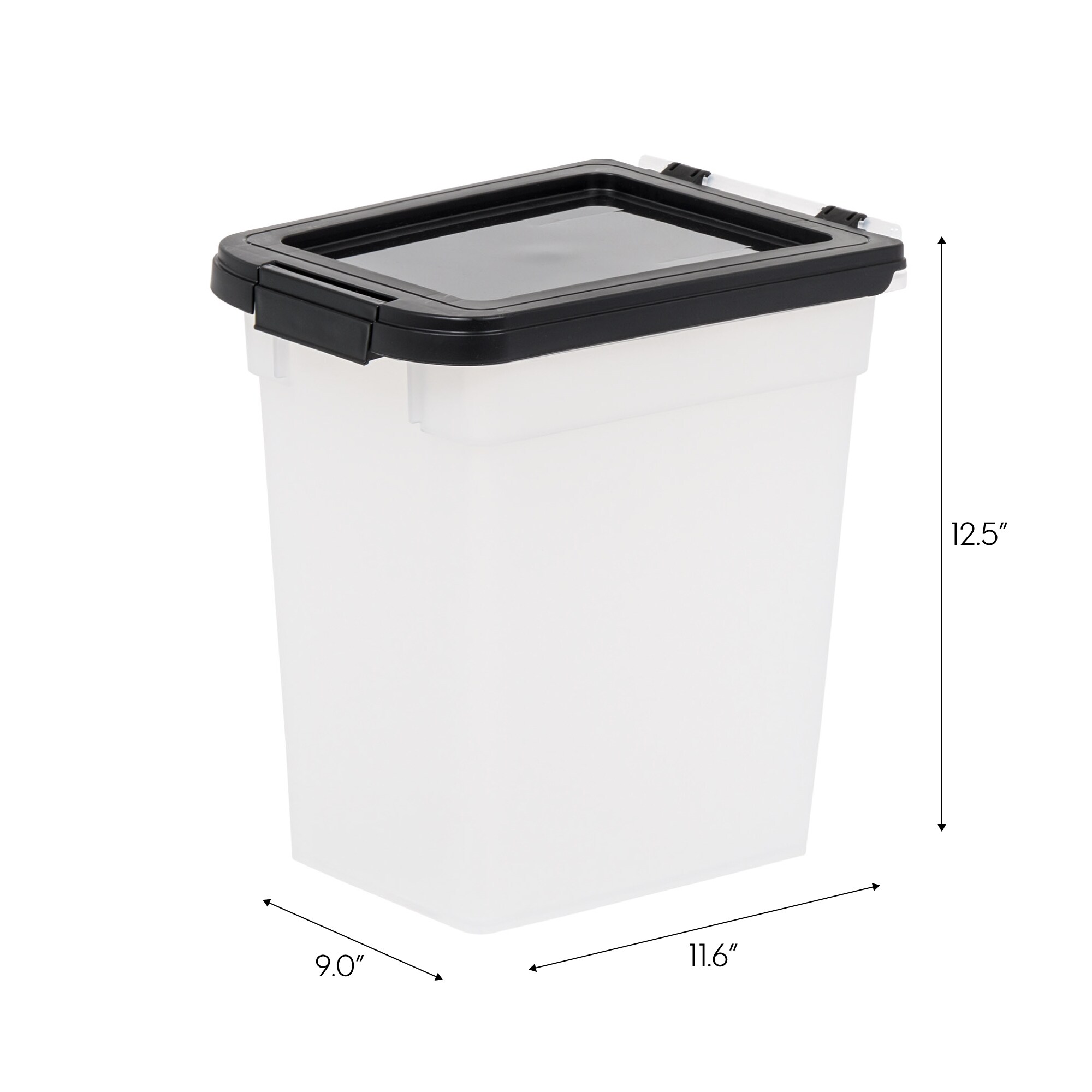 IRIS X-large 17.25-Gallons (69-Quart) Dark Gray Rolling Tote with Latching  Lid in the Plastic Storage Containers department at