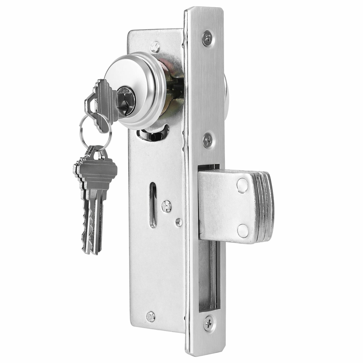 Aoibox  Storefront Door Mortise Lock Cylinder and Deadbolt Combo Set Aluminum 1 1 8 in Backset Keyed Alike