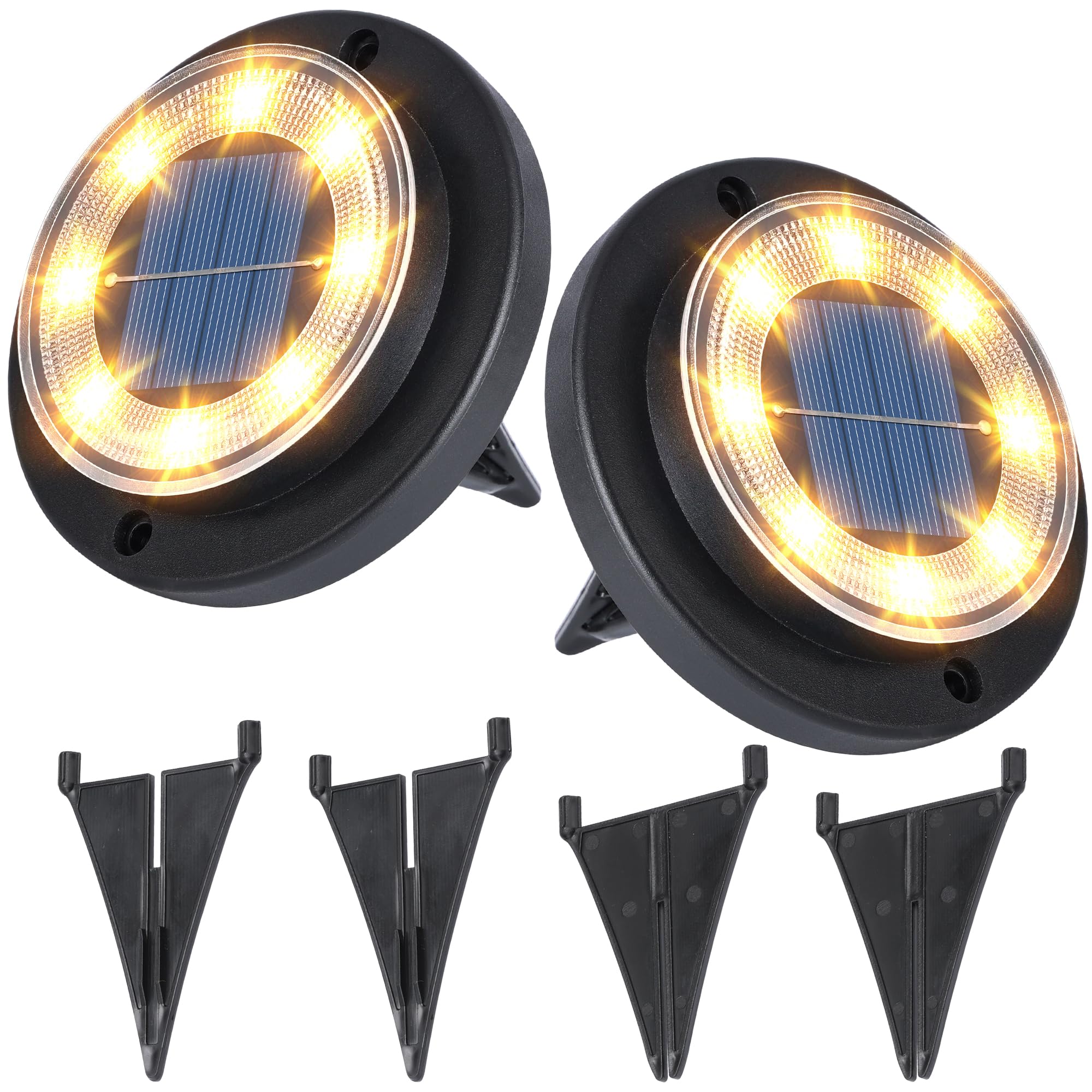 IJBUHV Solar Lights Outdoor Waterproof Ground 2-in-1