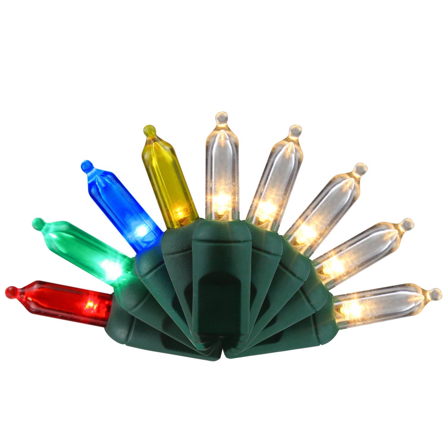 Celebrations -  LED T5 Multicolored/Warm White 50 ct String Christmas Lights 24.5 ft.