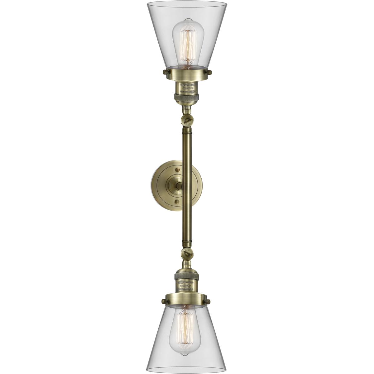 Innovations Lighting 1358682 208-AB-G62 Franklin Restoration Small Cone Antique Brass