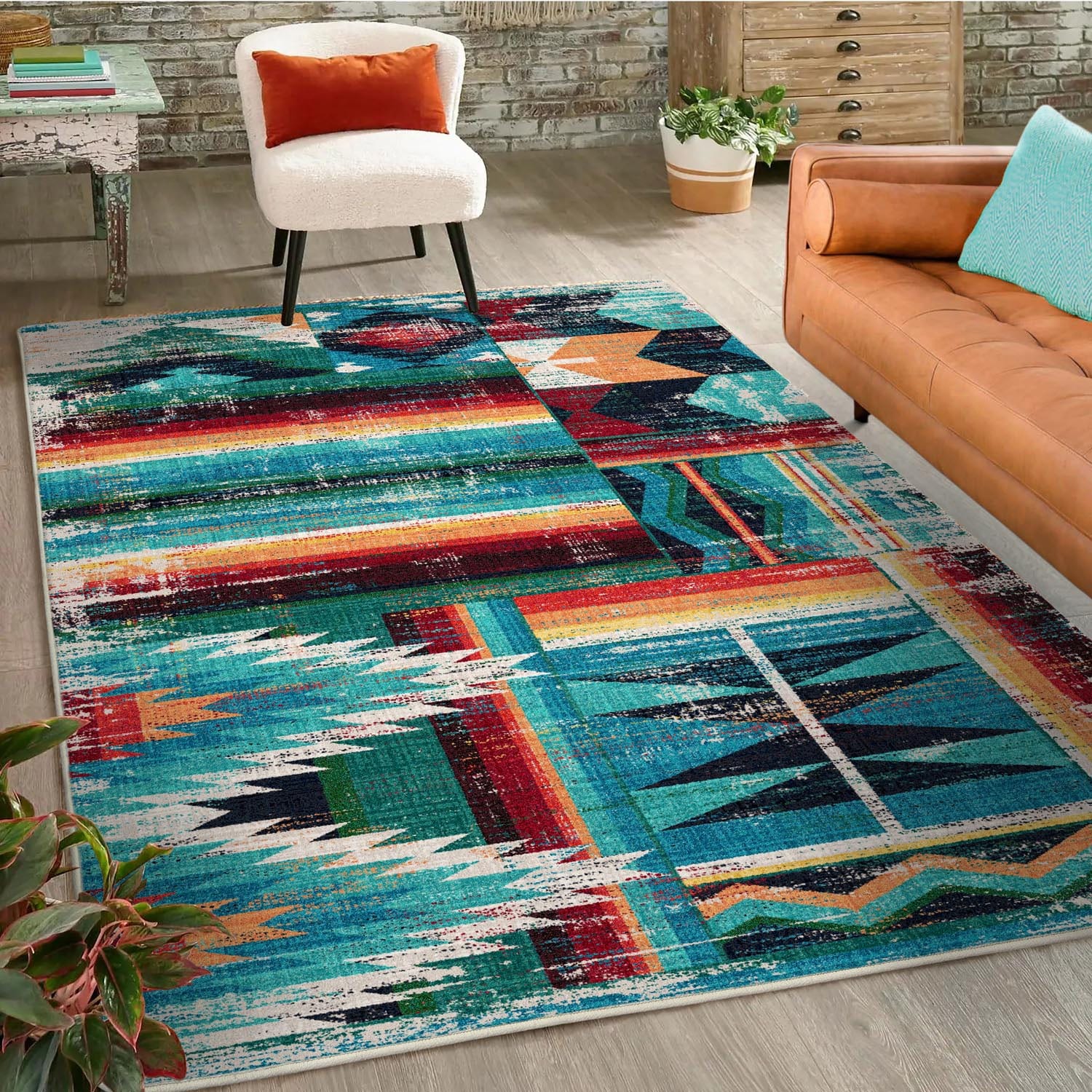 Unique Loom Patchwork Autumn Rug Multi 2' 0 x 6' 1 Runner