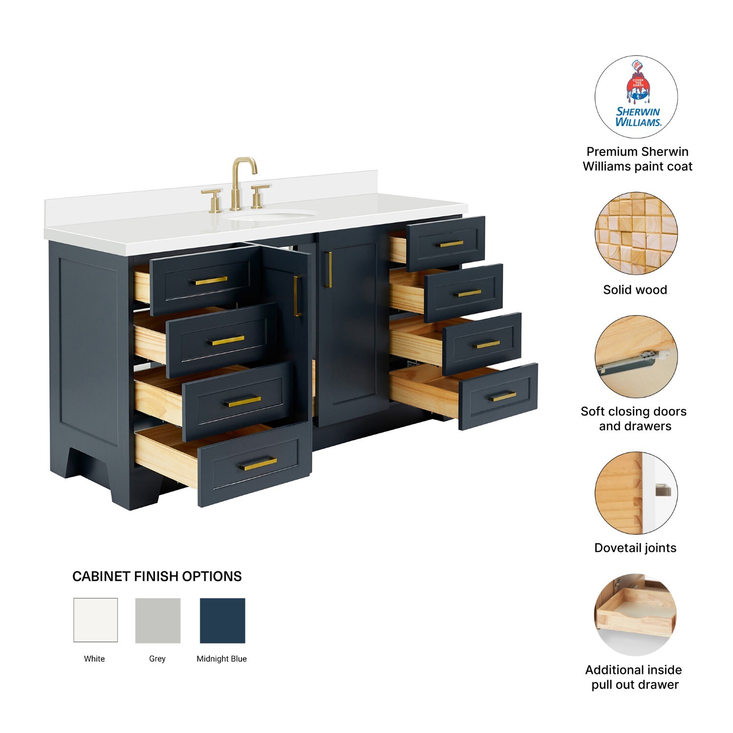 ARIEL Q067SWQOVOMNB Bath-Vanity-Combo - View #5