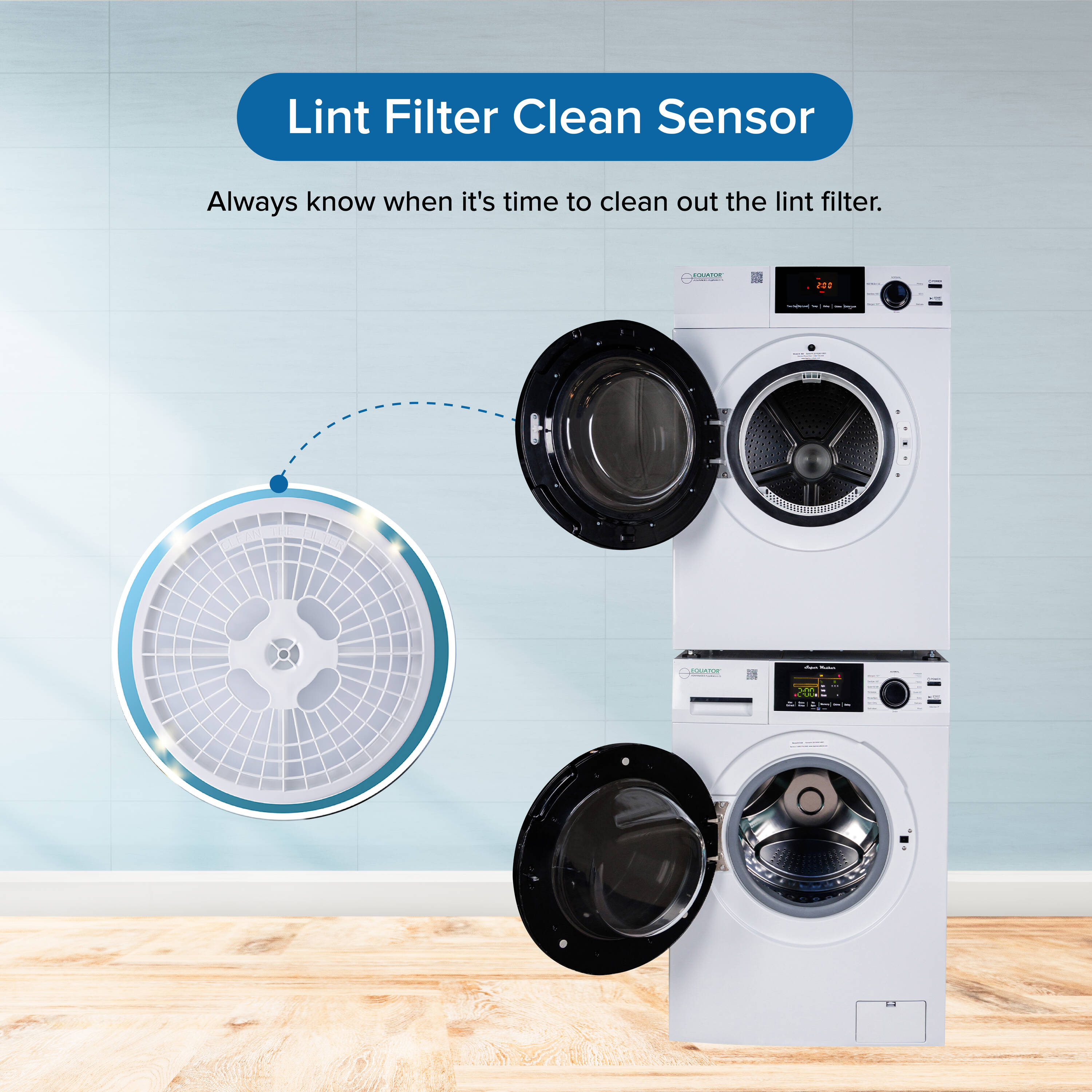 Equator Advanced Appliances EW 835 + ED 880 Combo-Washer-And-Dryer - View #14