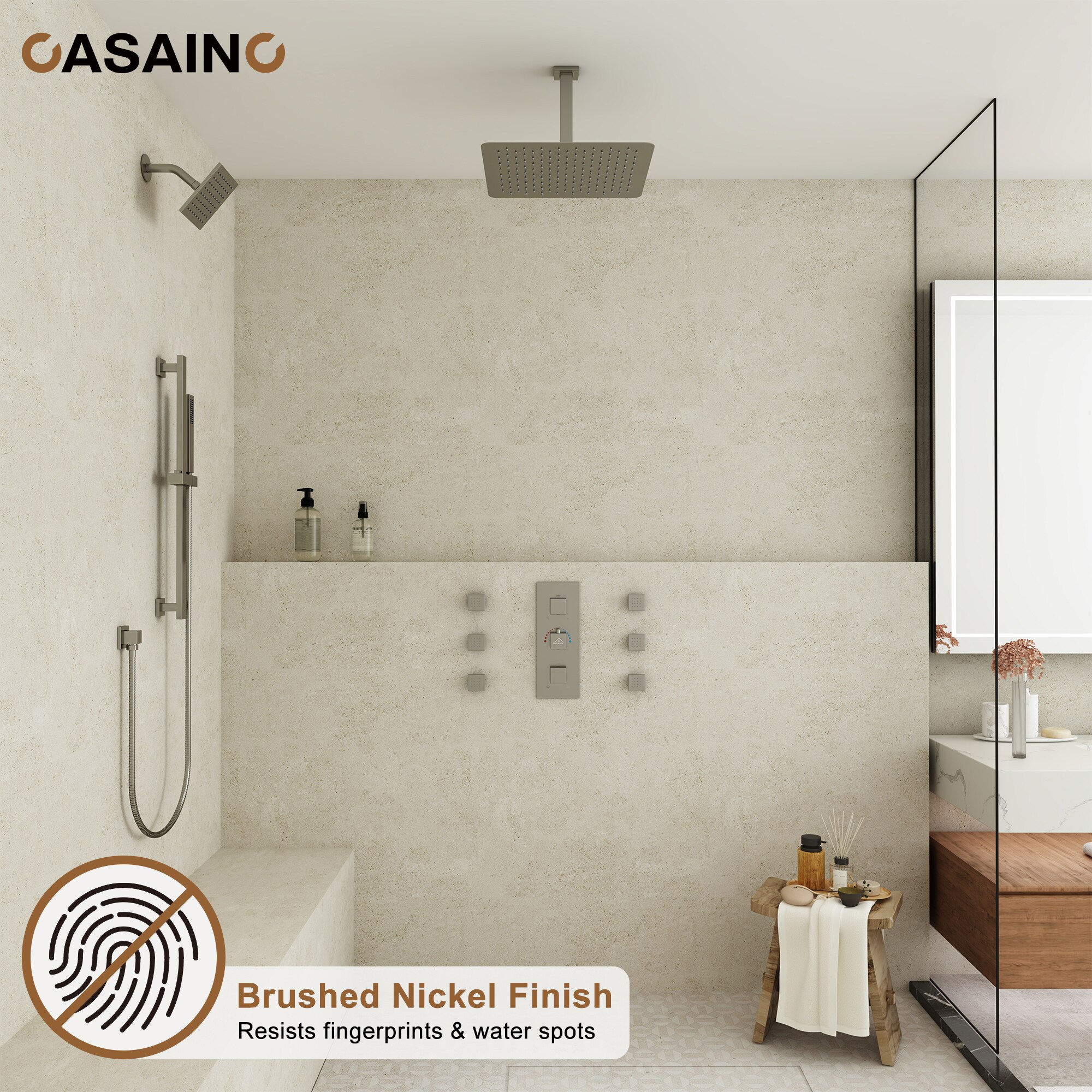 CASAINC KCHS0019-16BN Showerhead-Bar-Panels - View #2