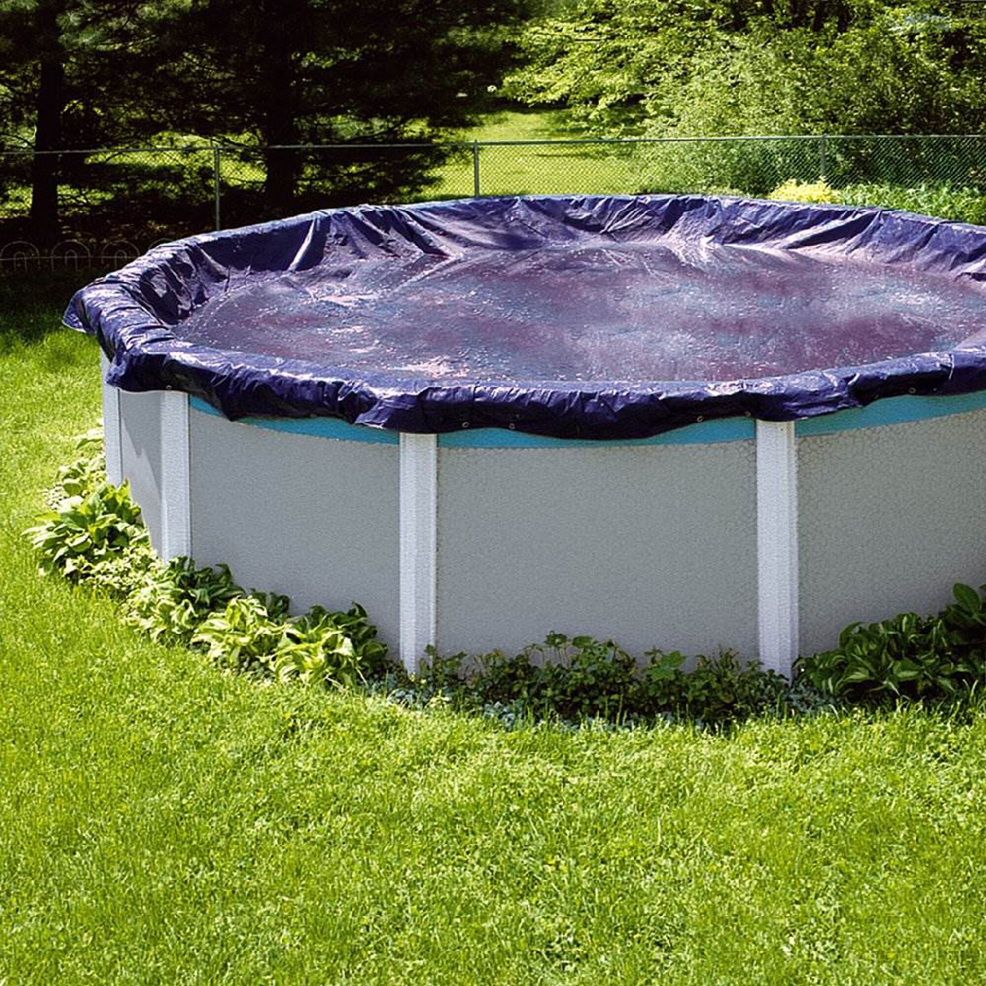 Swimline 15-ft x 15-ft Polyethylene Winter Round Pool Cover at Lowes.com