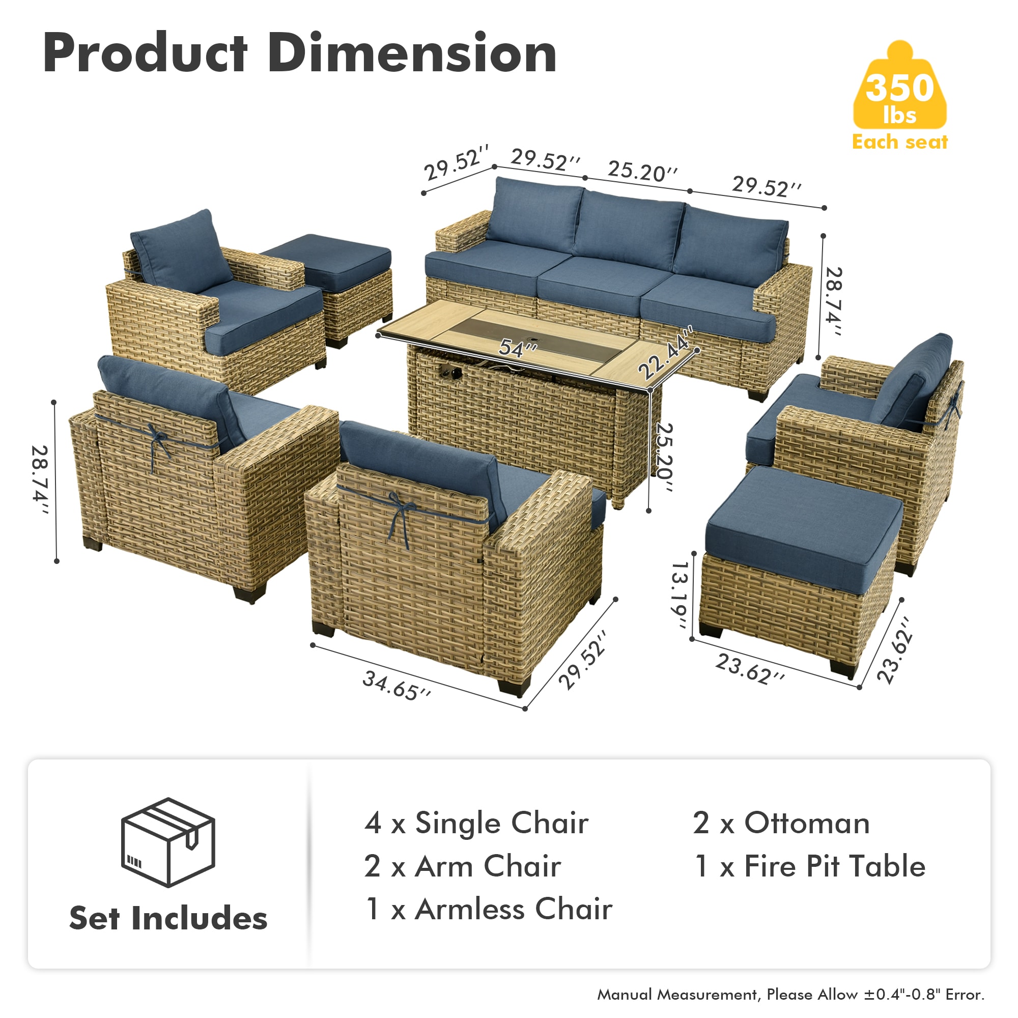 Ovios RFP504-TS509 Patio-Conversation-Sets - View #9