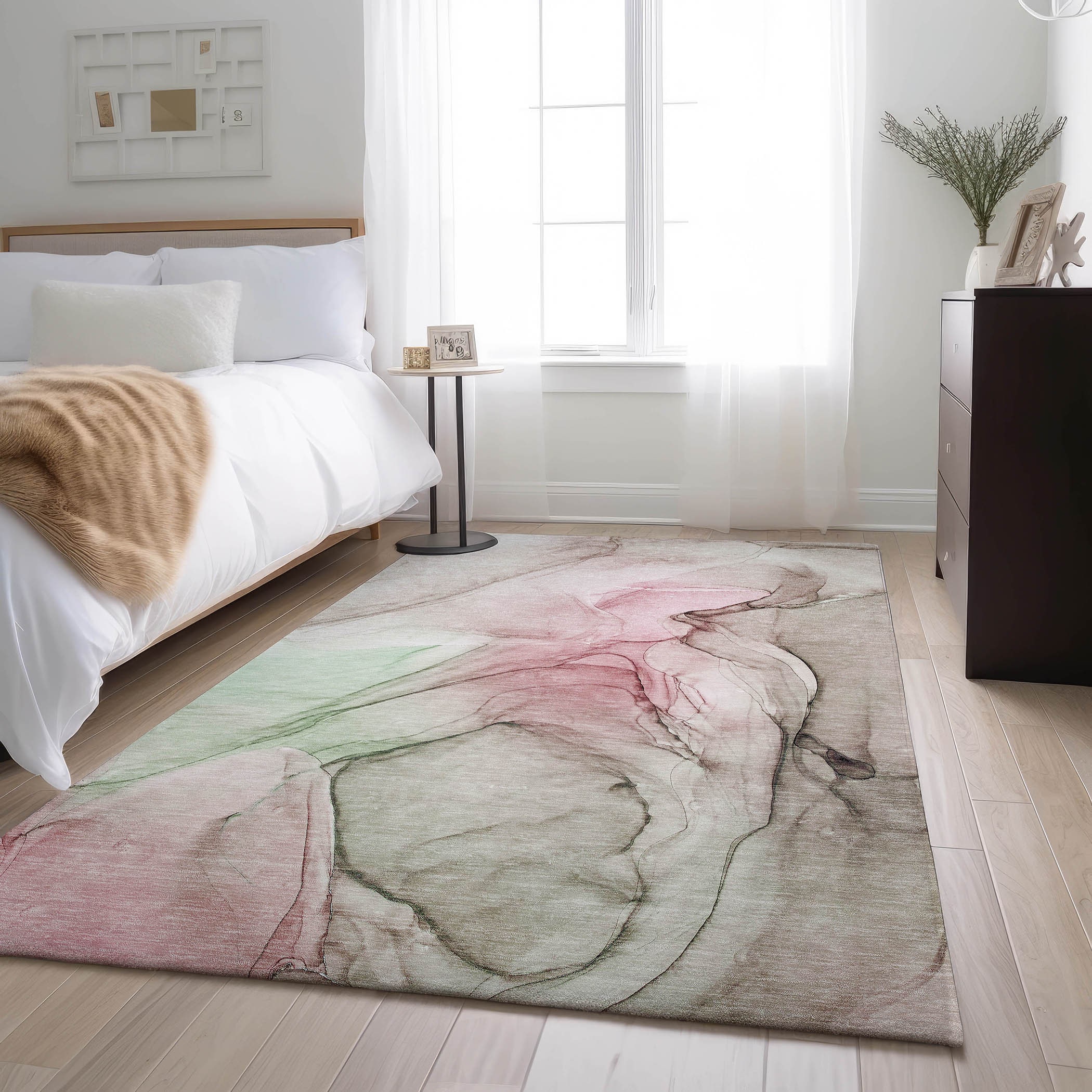 Addison Rugs AMF530GN8X10 Mayfield AMF530GN 8 x 10 (ft) Loomed Polyester Granite Rectangular Indoor Geometric Machine washable Area rug