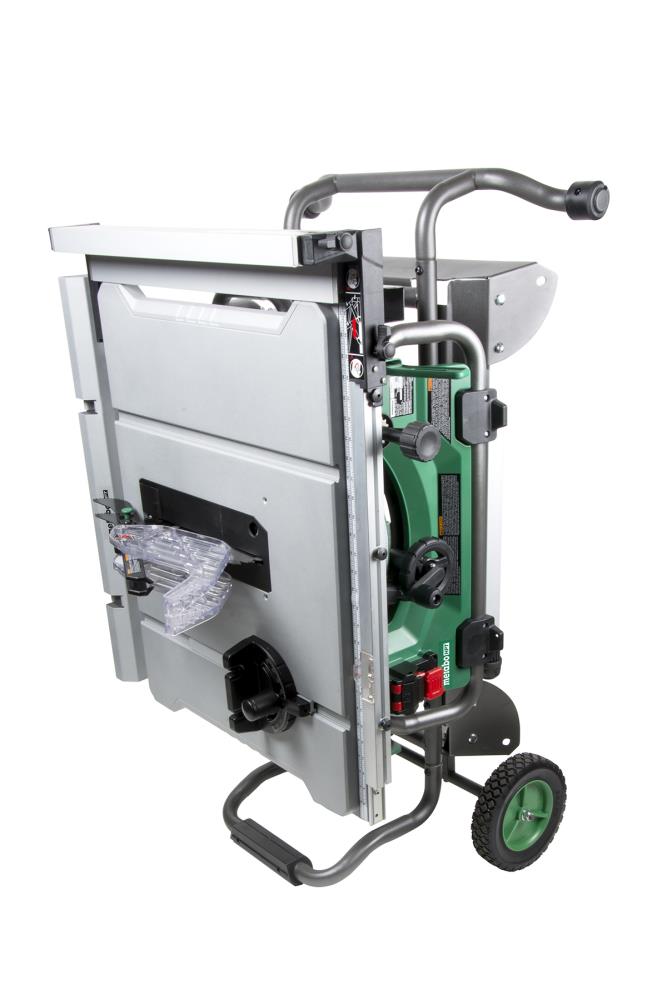Metabo HPT 10-in 15-Amp Table Saw with Micro Adjust Rip Fence and Caster Platform - 10 inch Jobsite Table Saw