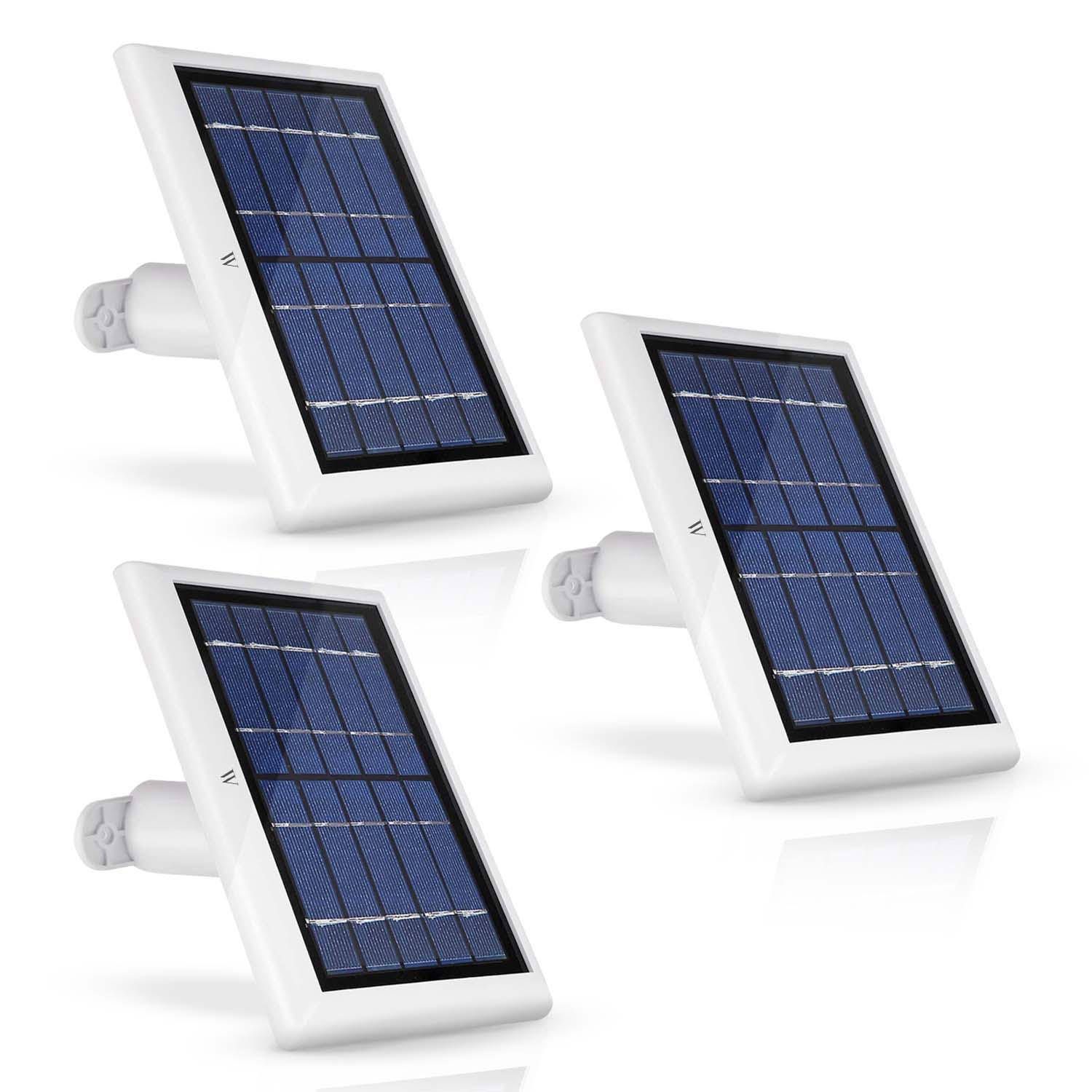 Wasserstein Arlo Ultra, Ultra 2, Pro 3, Pro 4, Floodlight Cam White Solar Panel (3-Pack)