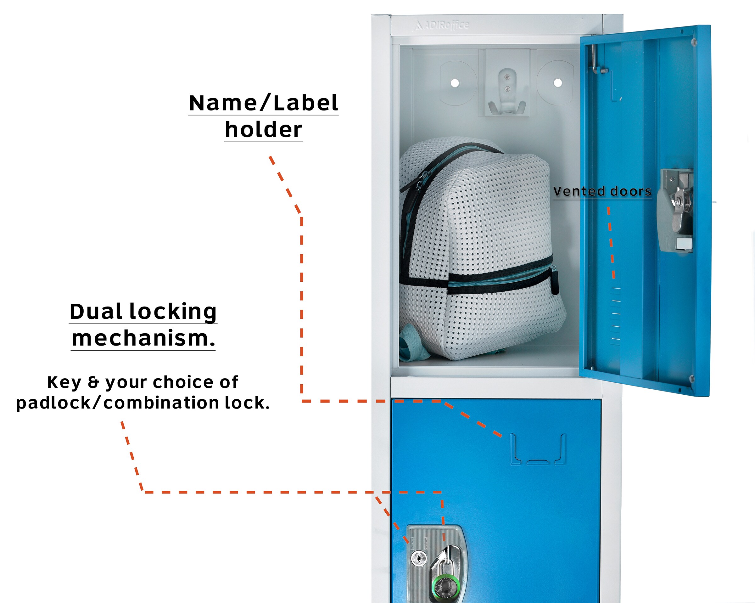 AdirOffice 629-204-BLU-PKG-1 Storage-Lockers - View #2
