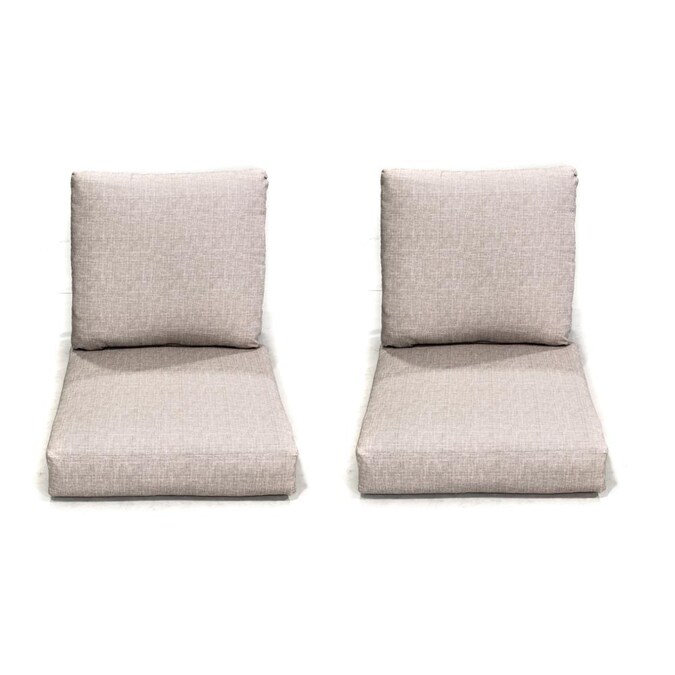 Donglin Furniture Indoor Outdoor Lounge Chair Cushion Set Of 2 Beige Fabric Deep Seat Patio In The Cushions Department At Com - Patio Furniture Pillow Sets