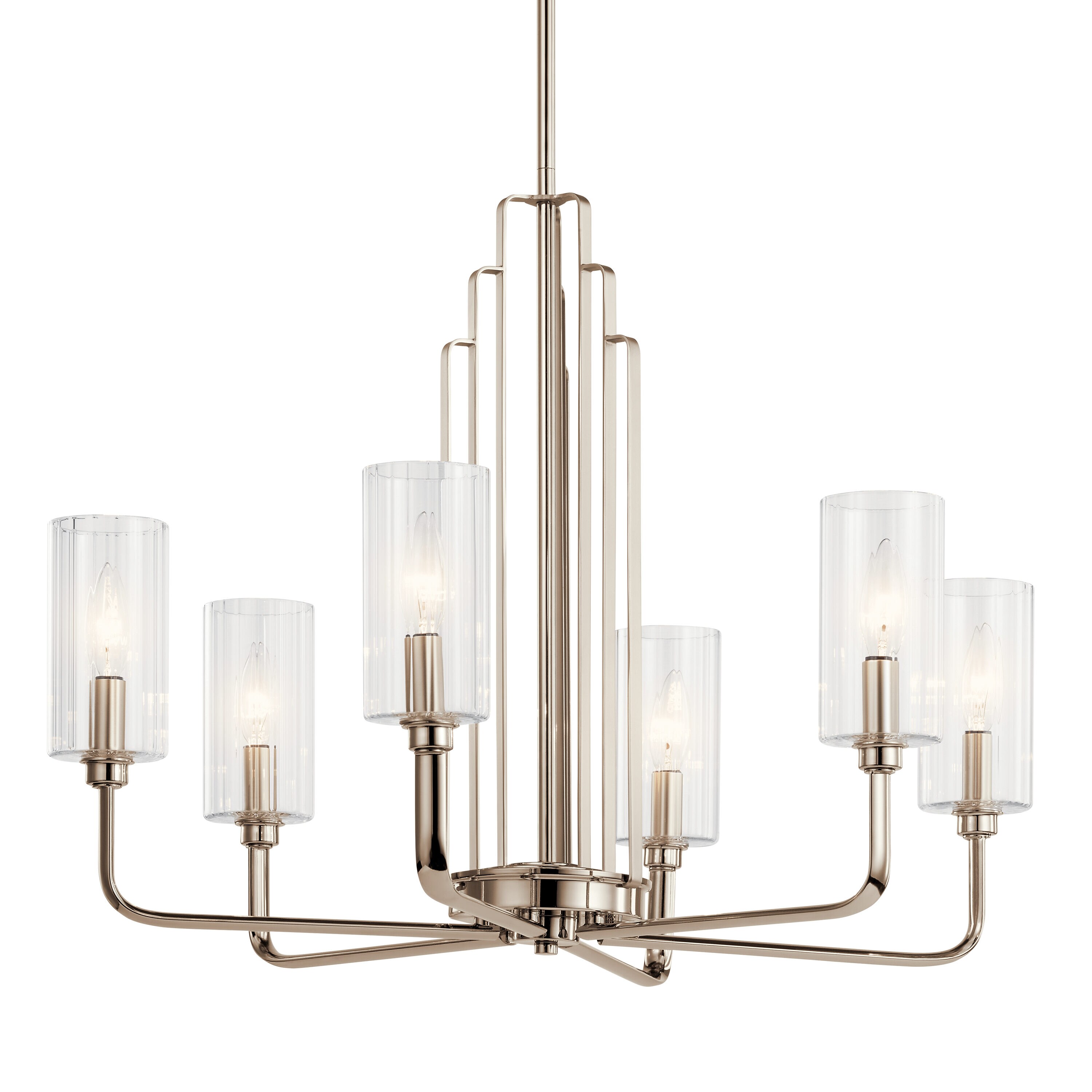 Kichler Kimrose 6-Light Polished Nickel Vintage Led; Dry rated ...