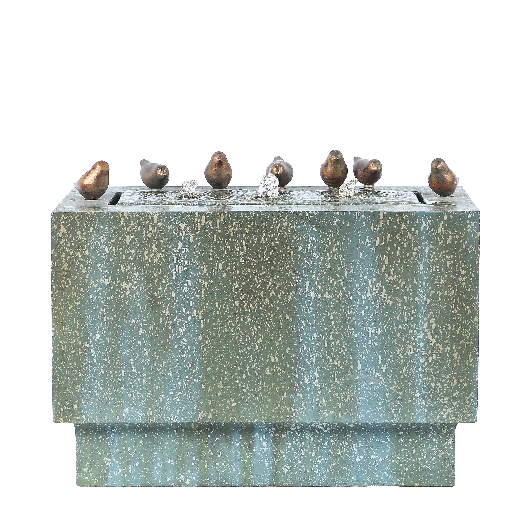 LuxenHome WHF485 18-in H Resin Outdoor Fountain Statue Pump Included