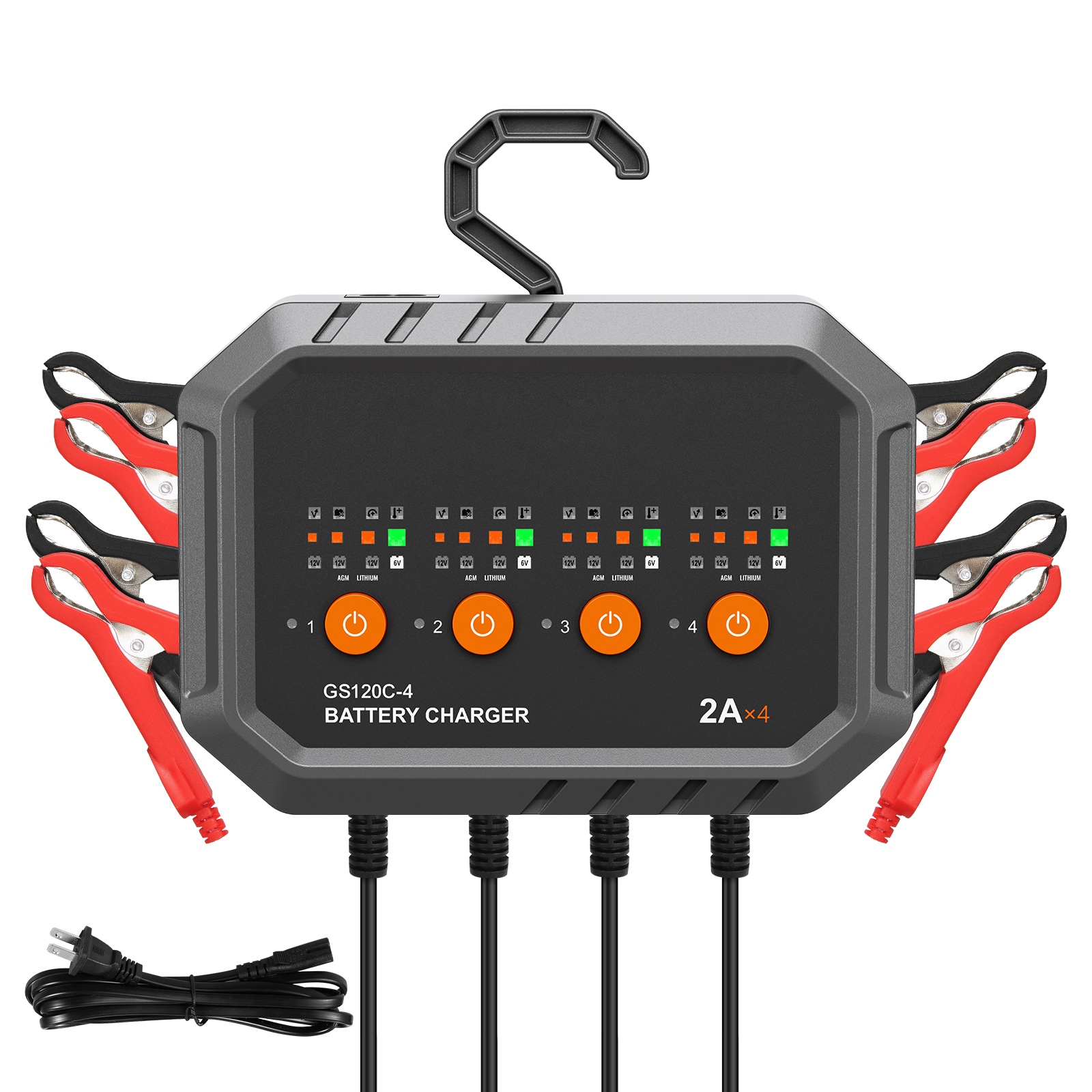 SVOPES 8-Amp Smart Battery Charger. LiFePO4 and Lead-Acid (AGM/Gel/SLA) Car Battery Maintainer for Boats. Motorcycles. Lawn Mowers and Deep Cycle Marine Use #SVOPESLDQSCD604630V5
