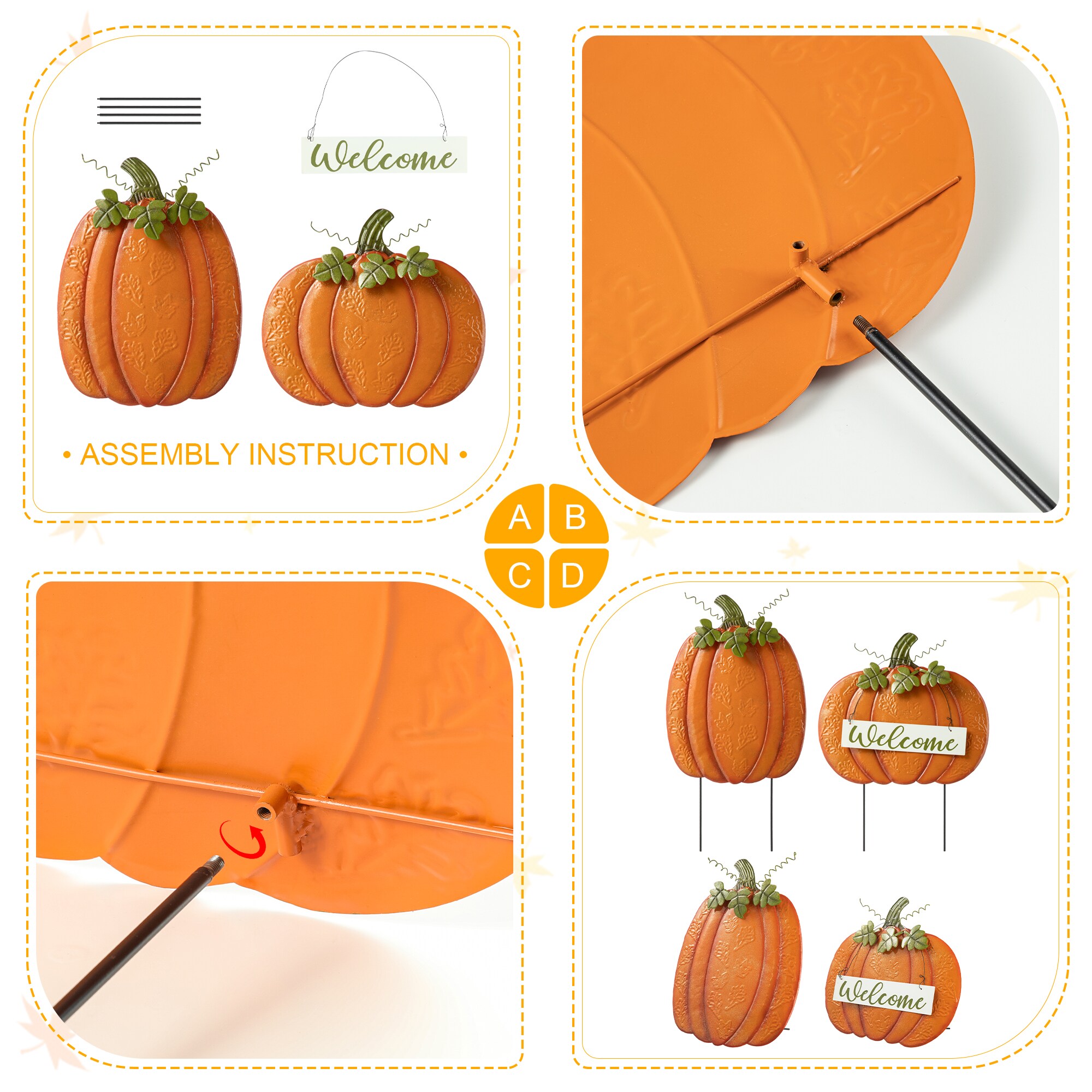 Glitzhome 2005600030 Outdoor-Thanksgiving-Decor - View #5
