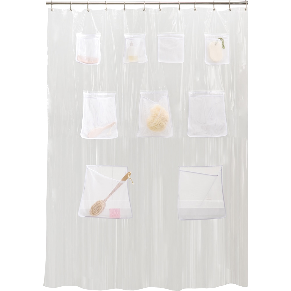 Style Selections 70 In L Clear Solid Mildew Resistant Eva Peva Shower Curtain At Lowes Com
