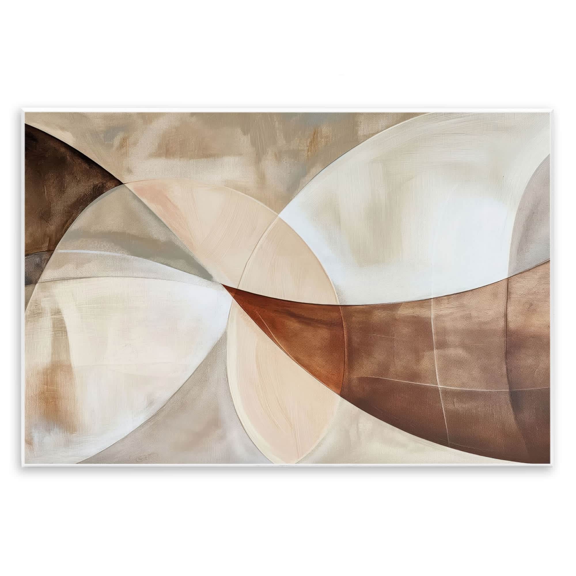 Stupell Industries BT-855-WD-10X15 Curved Neutral Tones Abstraction Wall Plaque Art By LSR Creative Studio 15 x 10