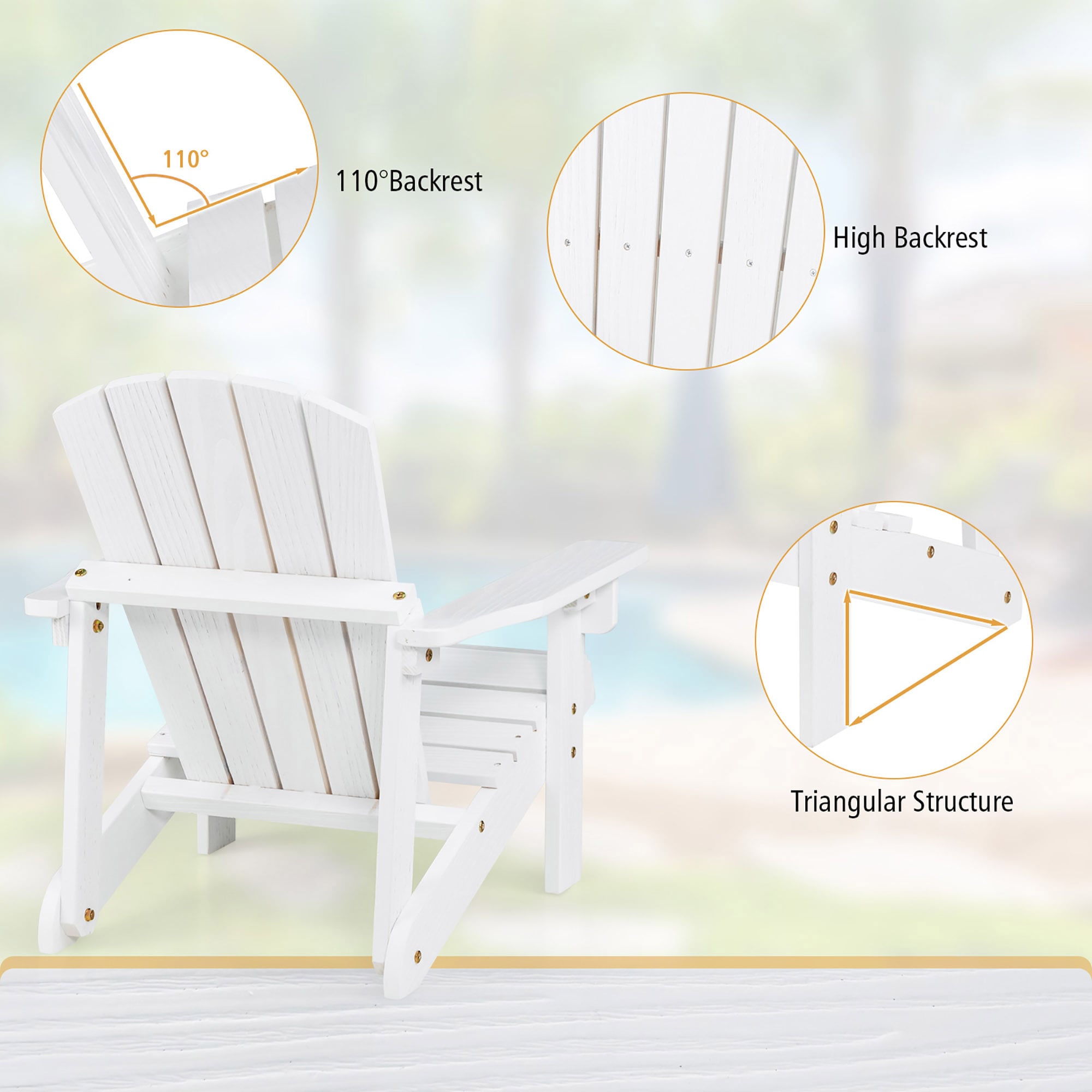 Costway NP11087WH Patio-Chairs - View #6