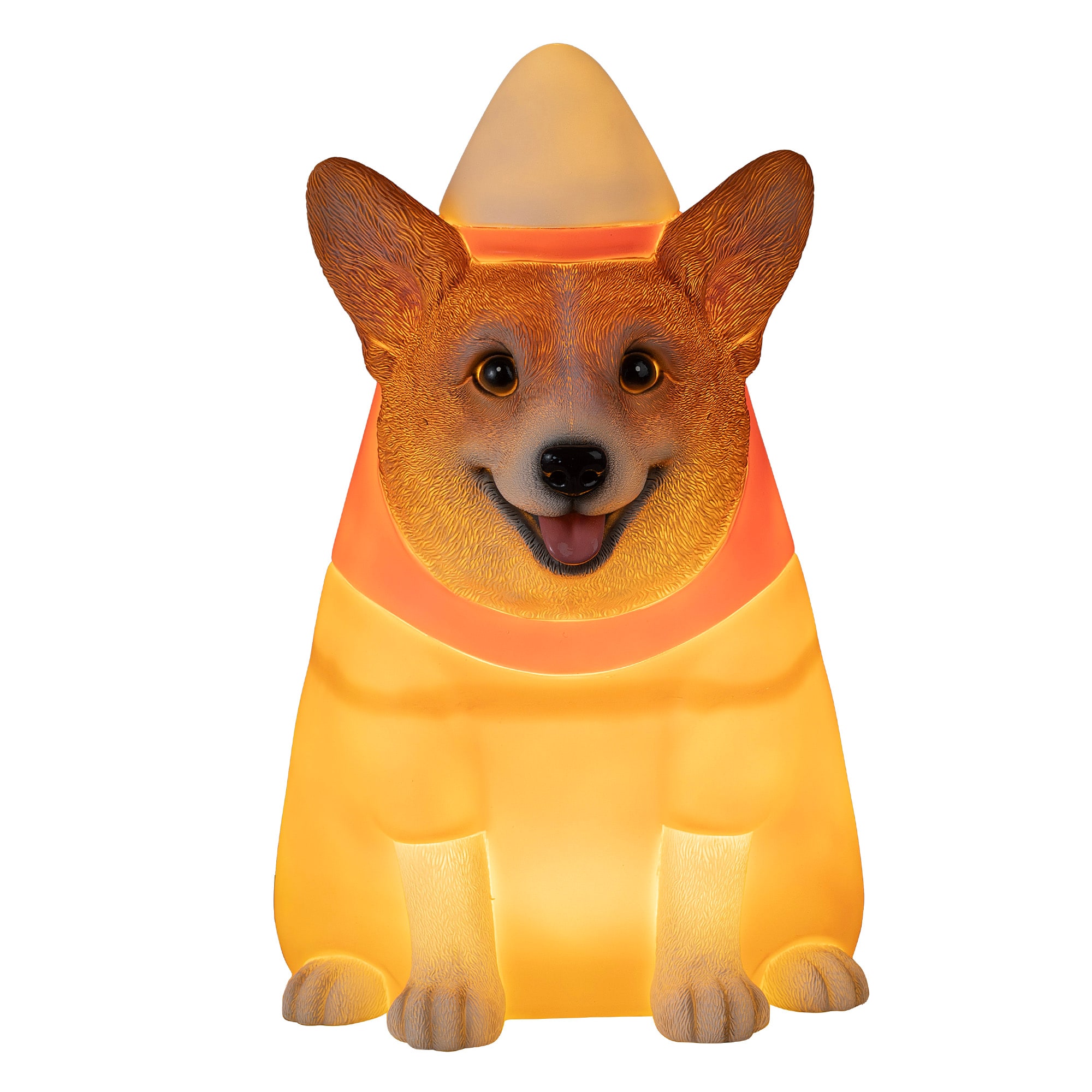 Haunted Living 1.5-ft Lighted Candy Corn Corgi Blow Mold