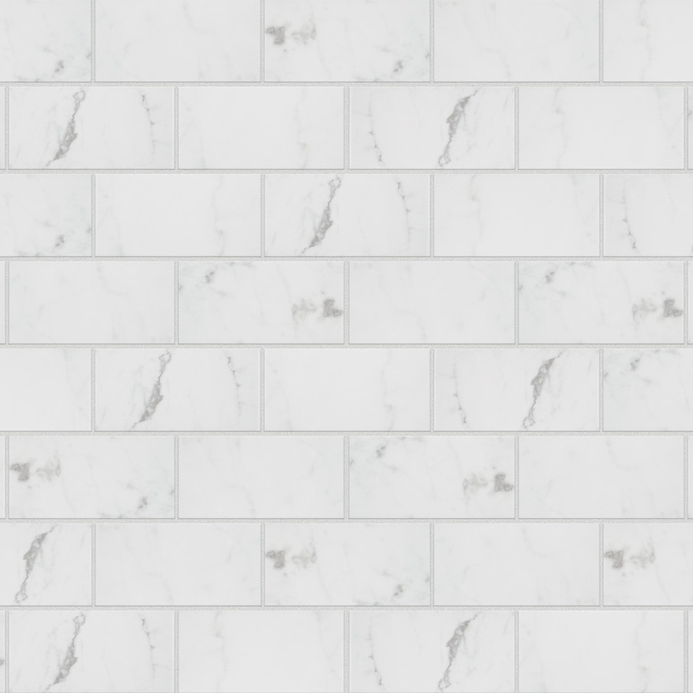 Affinity Tile WEQCR6G Classico Carrara Glossy 3-in x 6-in Glossy Ceramic Subway Standard Wall Tile ( 5.72-sq ft Carton
