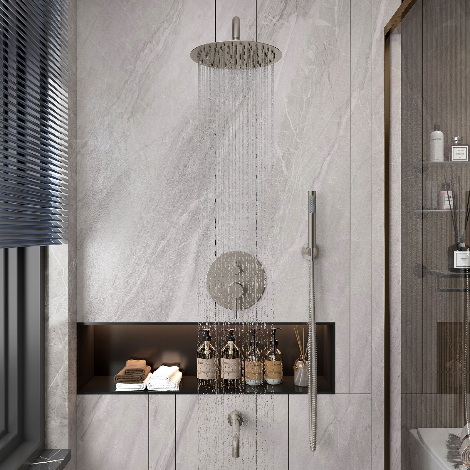 Mondawe AM-S133A3C-10BN Showerhead-Bar-Panels - View #3