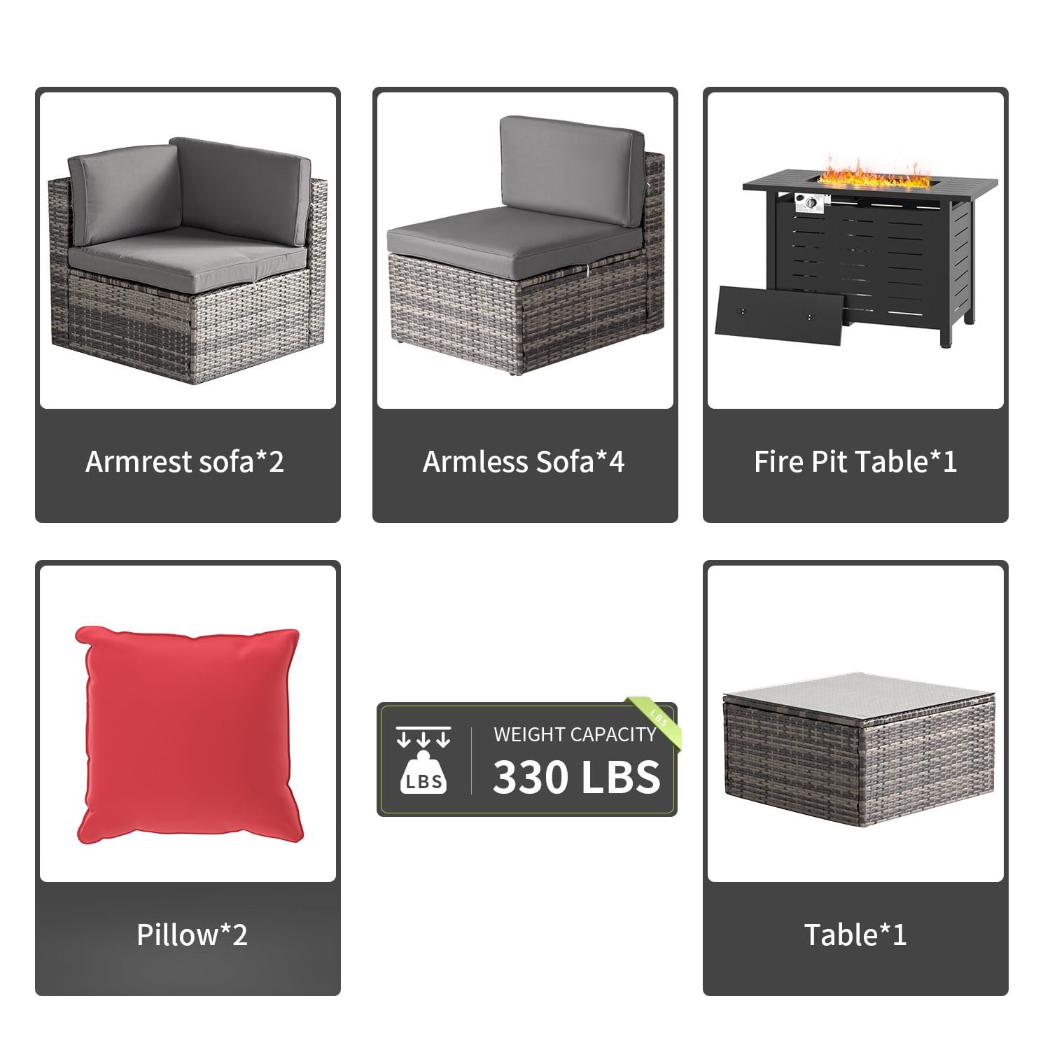 Bapipro BP3508G19 Patio-Conversation-Sets - View #6