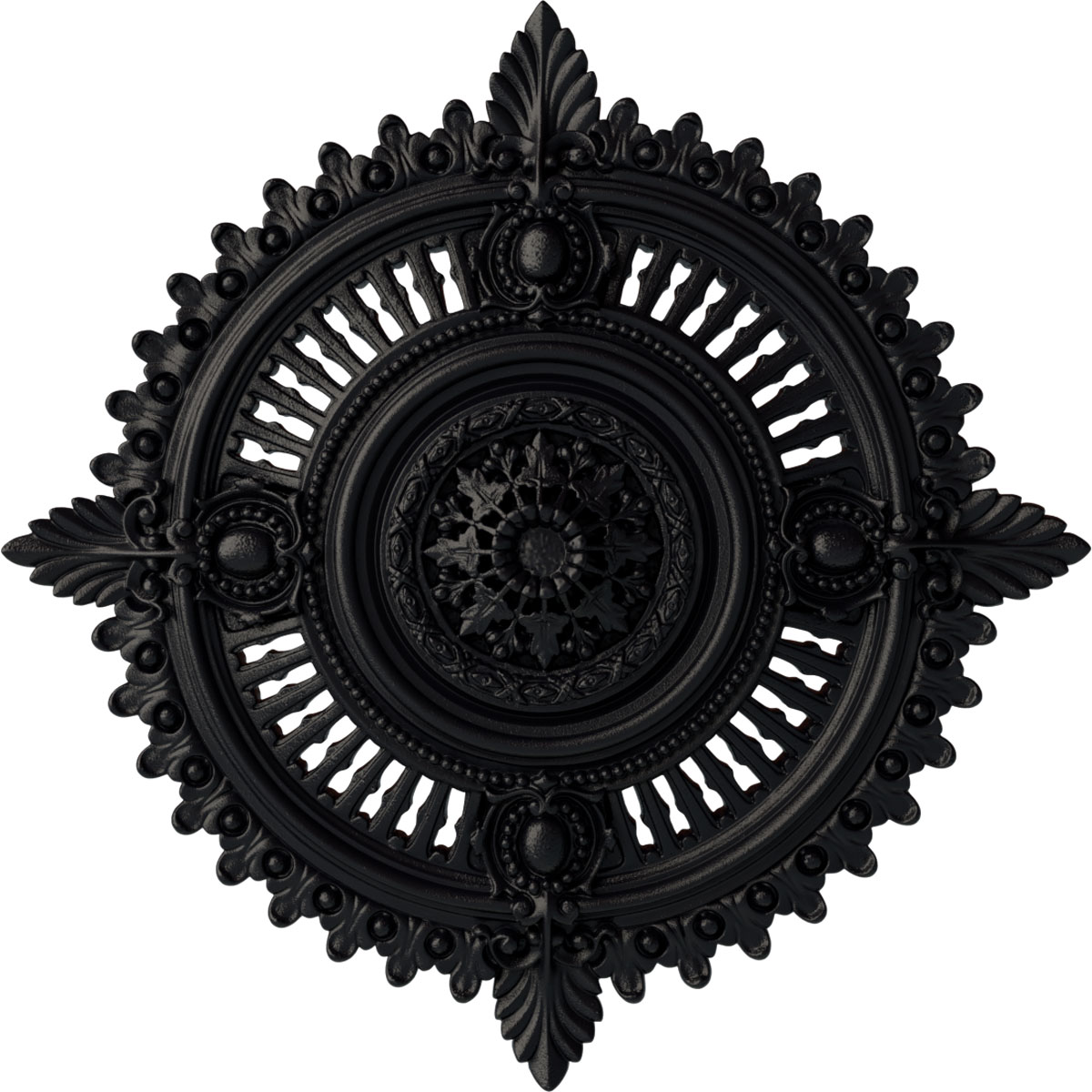 Ekena Millwork CM29HYSGS Haylynn 29.125-in W x 29.125-in L Painted Steel Gray Polyurethane Whole Ceiling Medallion