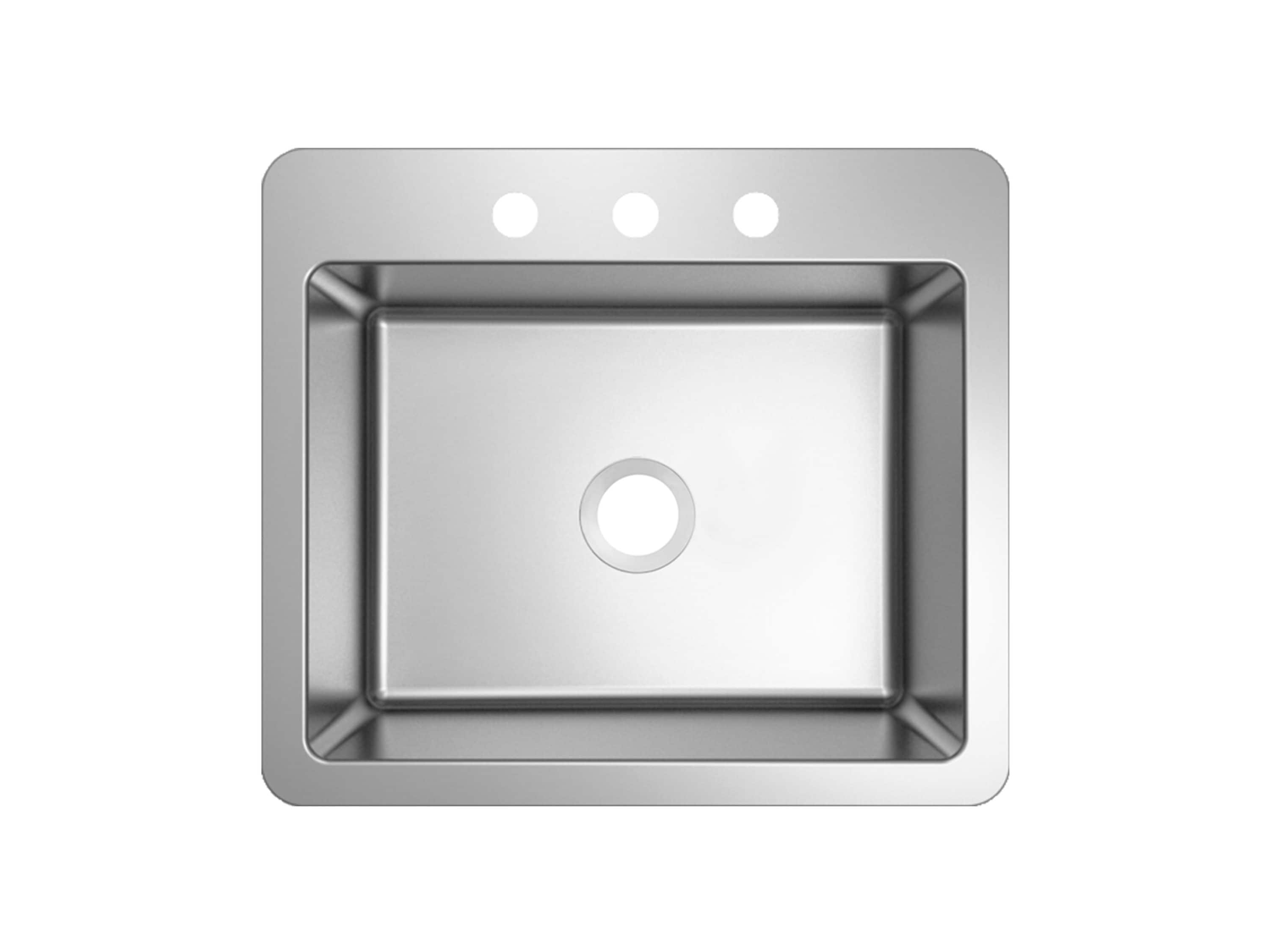 Superior Sinks Undermount 25-in x 22-in Brushed Satin Stainless