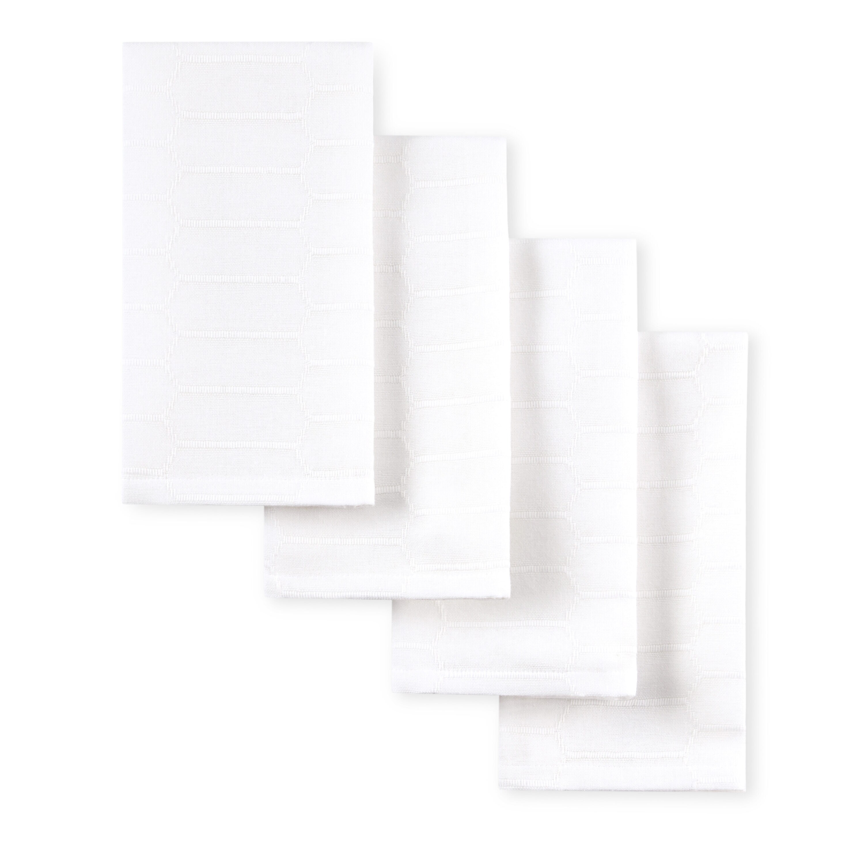 Martha Stewart N4012506TDMS 095 4 -Pack White Cotton Square Napkin(s)