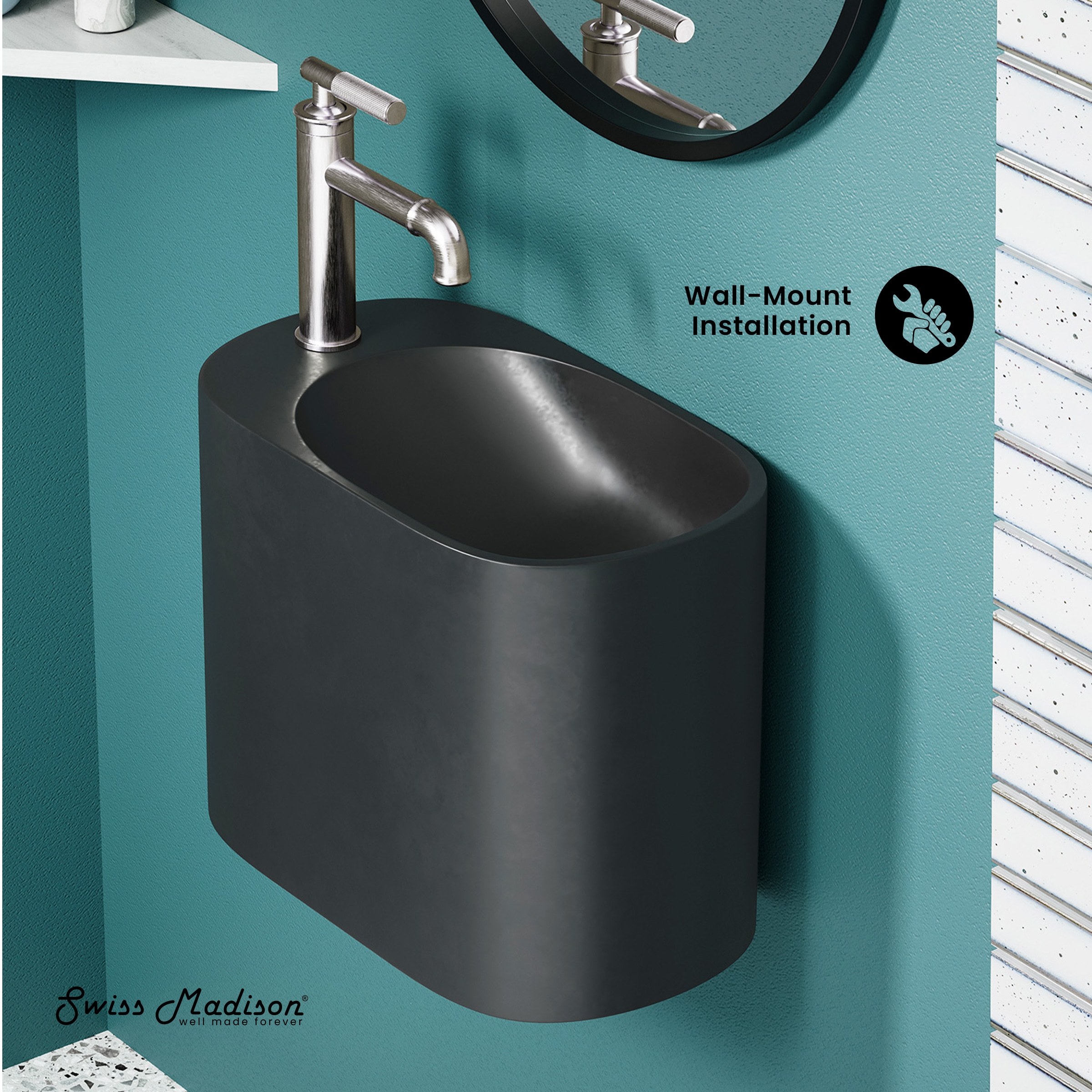 Swiss Madison SM-25-WSARE02MB Bath-Sink - View #3