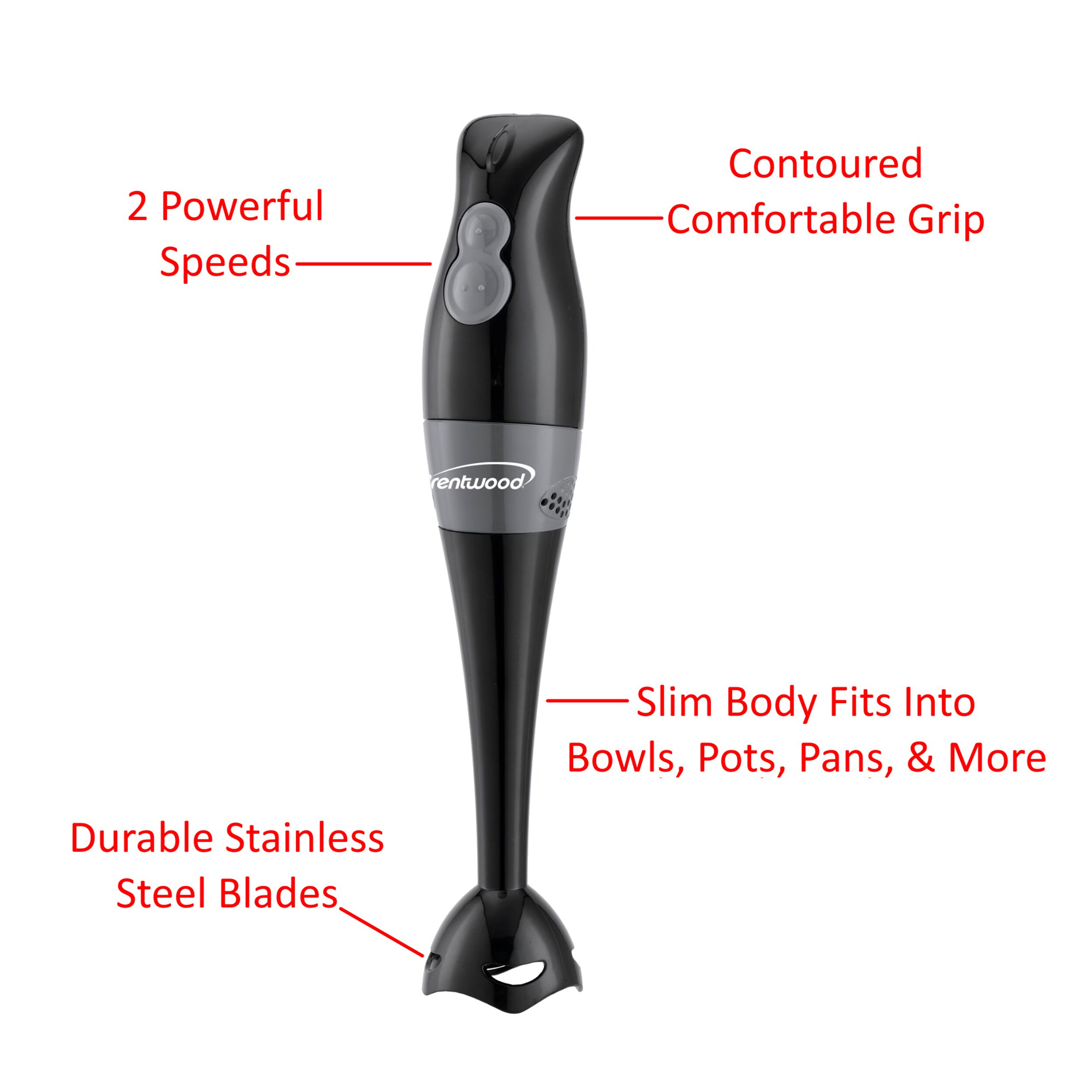 Black 2-Speed Immersion Blender