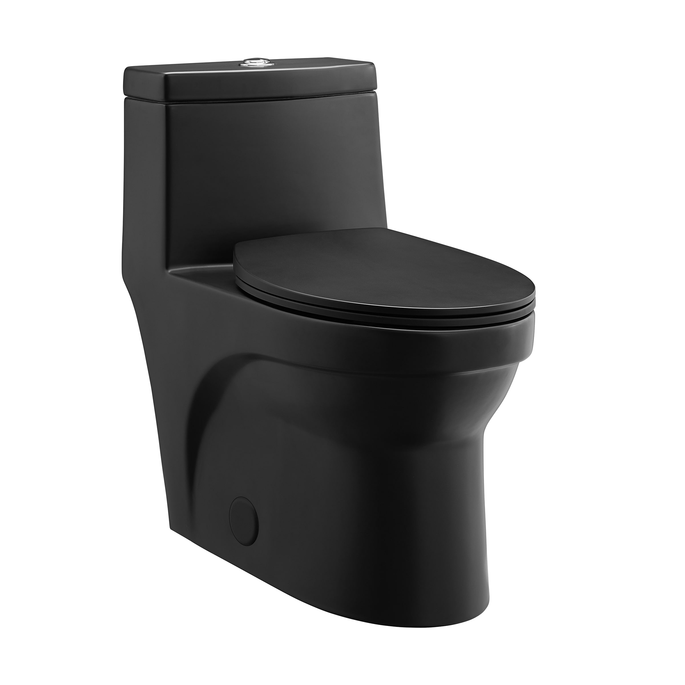 Swiss Madison SM-25-1TTOU04BK Tours Matte Black Dual Flush Elongated Standard height Smart Soft Close 1-piece Toilet 12-in Rough-In 1.6 GPF