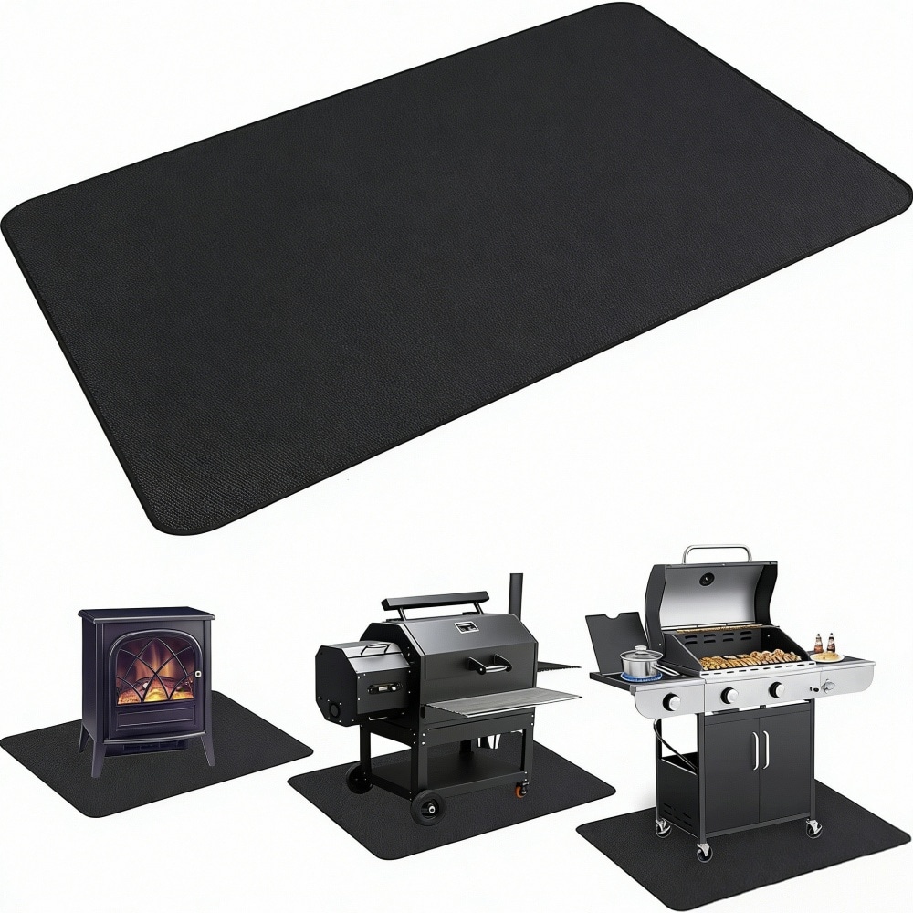 PRIMEPLUS 65 x 48 Inch Fireproof Grill Mat for Outdoor Grills Dual Sided Heat Resistant Deck Protector for Patio and Outdoor Use