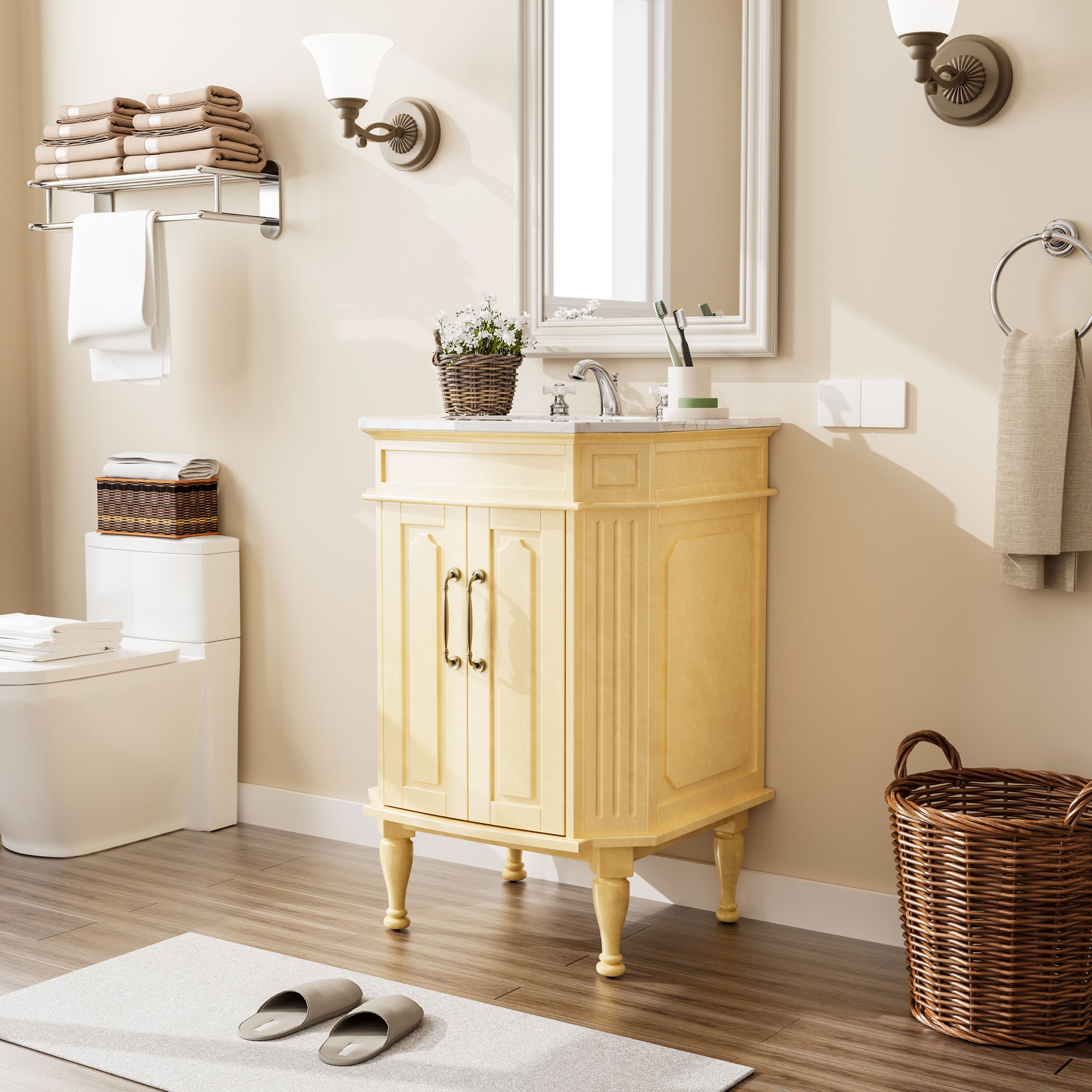 VOUA LWS-10X10-LK-BE+BASE Bath-Vanity-Combo - View #5