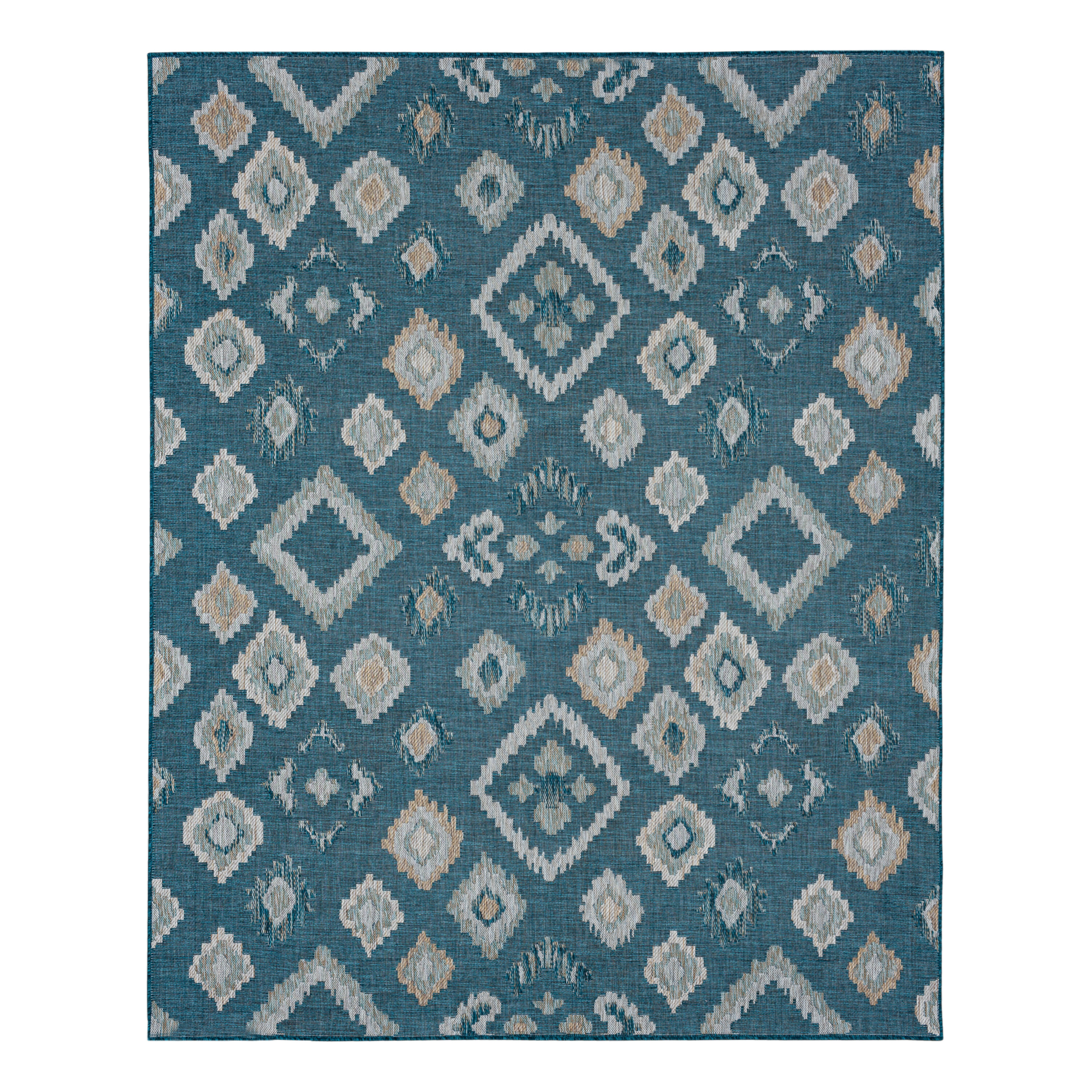 Origin 21 with STAINMASTER R1197 665 120156 Diamond 10 X 13 (ft) Blue Outdoor Area Rug