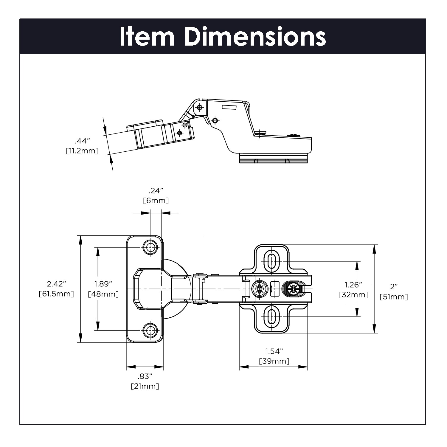 Hickory Hardware P5115-14-10B Cabinet-Hinges - View #6