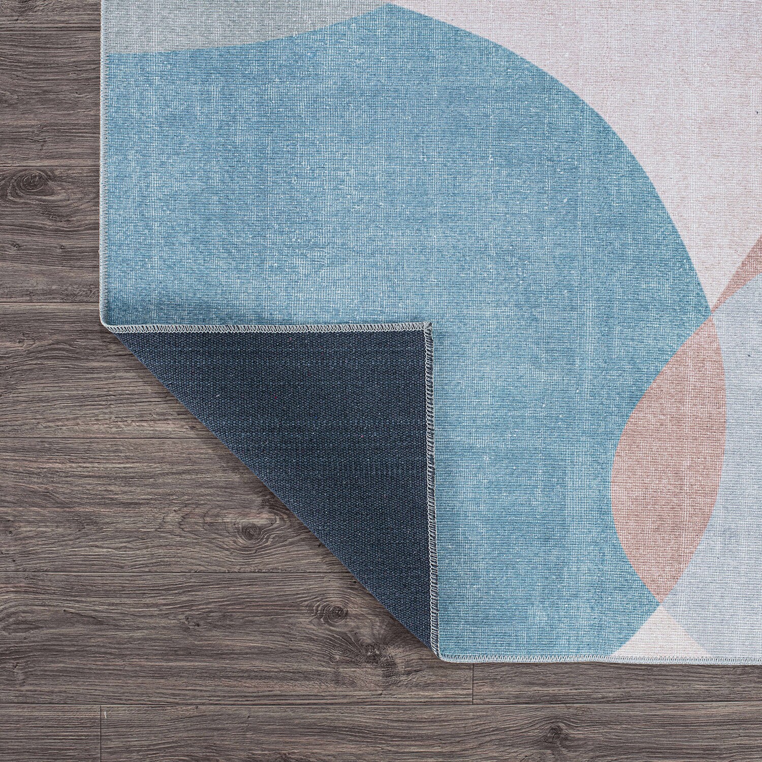 Contemporary Multicolor Geometric Flat Woven Machine Washable Rug