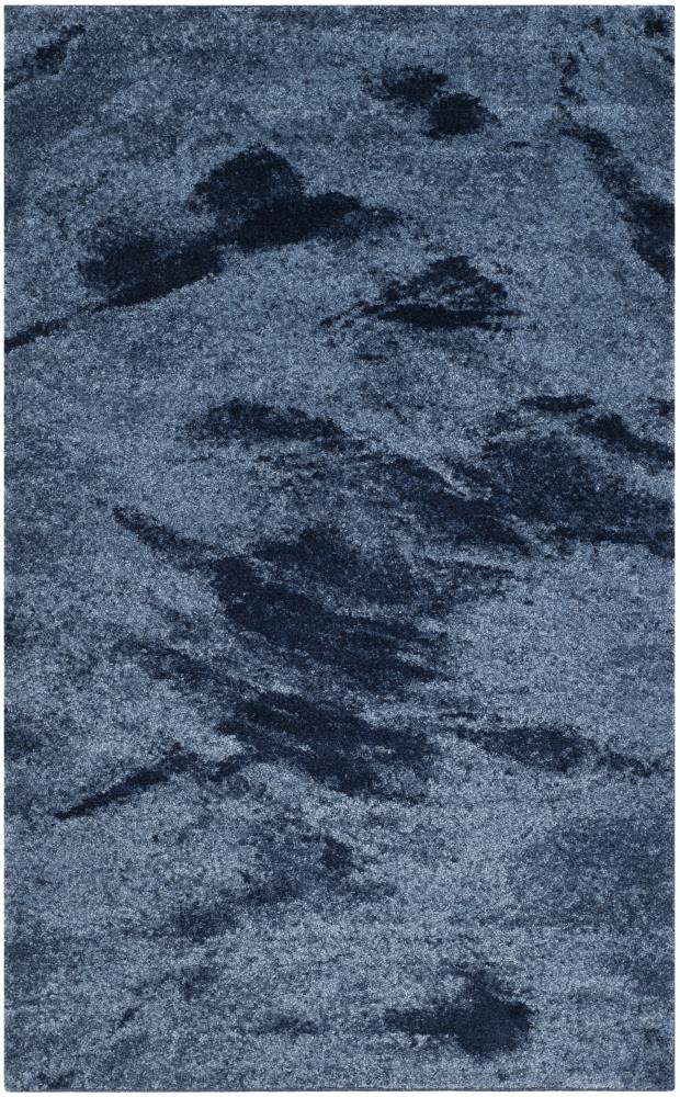 Safavieh RET2891-6065-4 Retro Azusa 4 x 6 (ft) Loomed Polypropylene Light Blue/Blue Rectangular Indoor Abstract Area rug