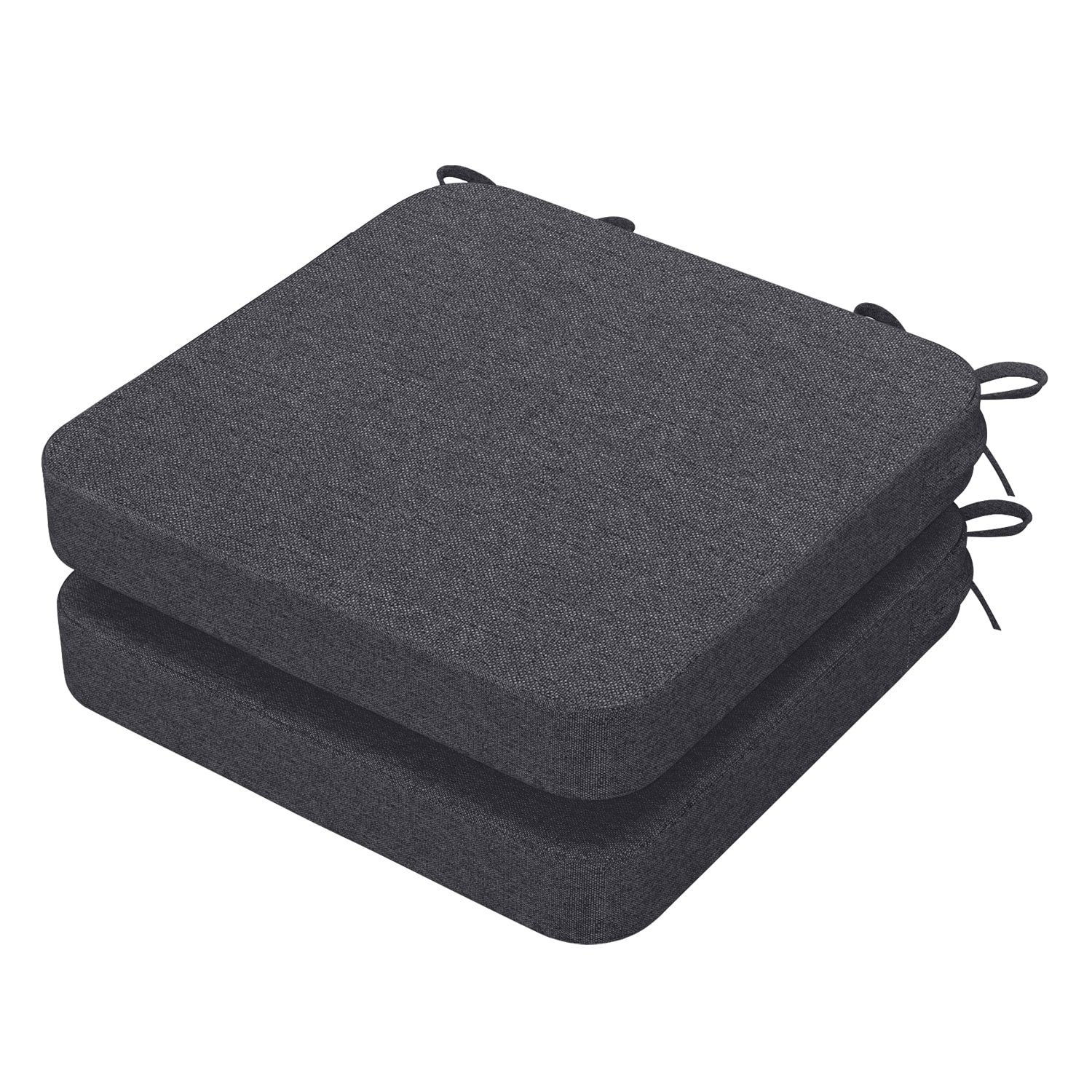  PL-MT-IVORY-2 Dark Gray Solid Chair Cushion