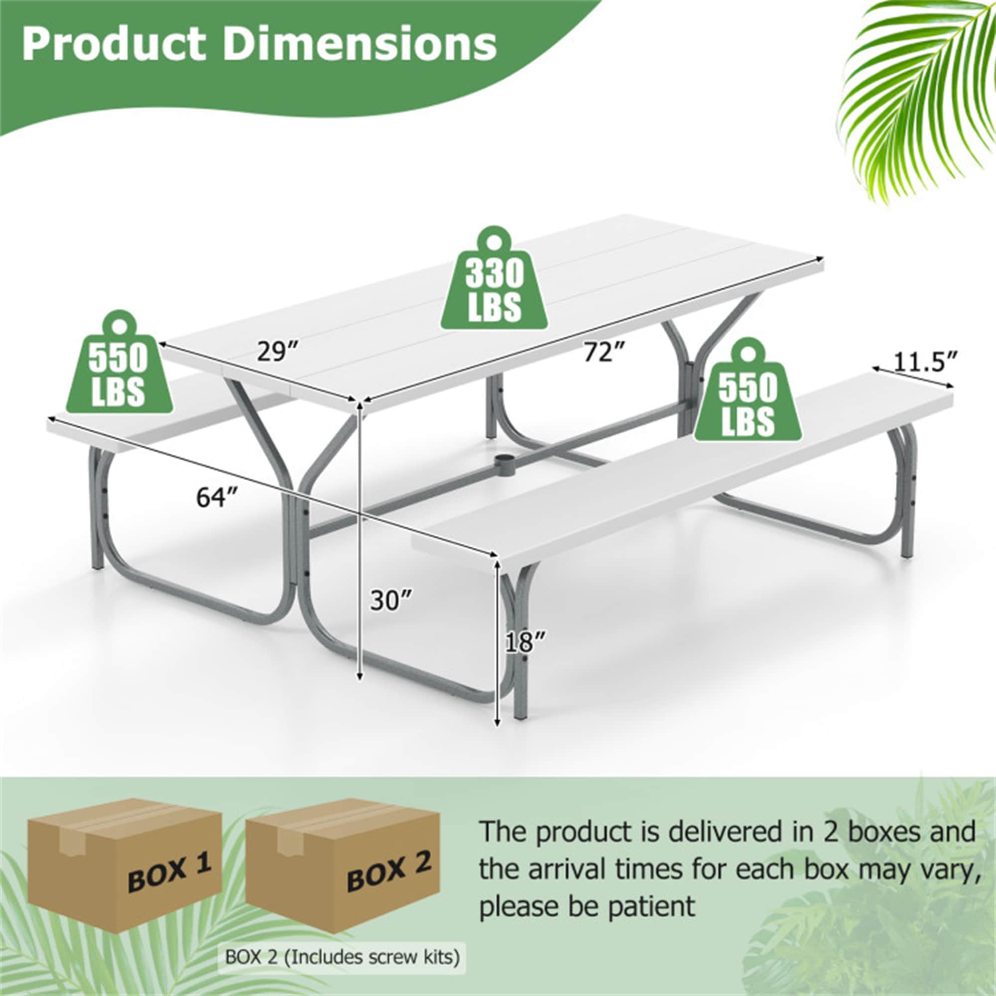 BABOOM BOM-P151716-OR Picnic-Tables - View #7