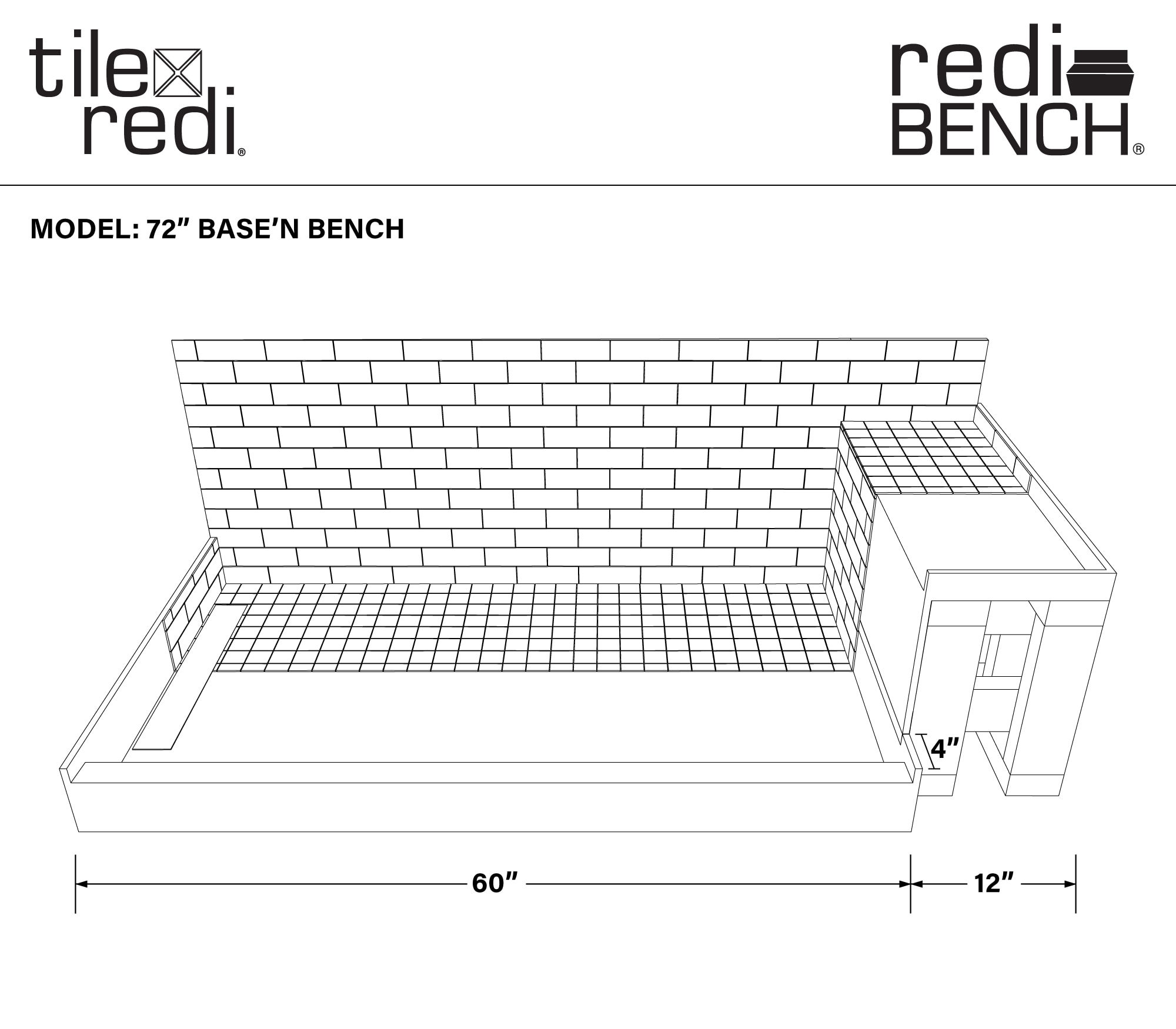 Tile Redi WF3260L-RB32-KIT-2.5 Shower-Floors - View #3