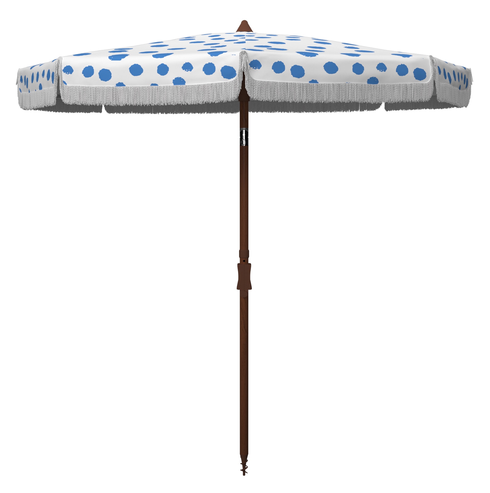 Safavieh PAT8502C 6.14-ft Aluminum White Push-button Tilt Garden Patio Umbrella
