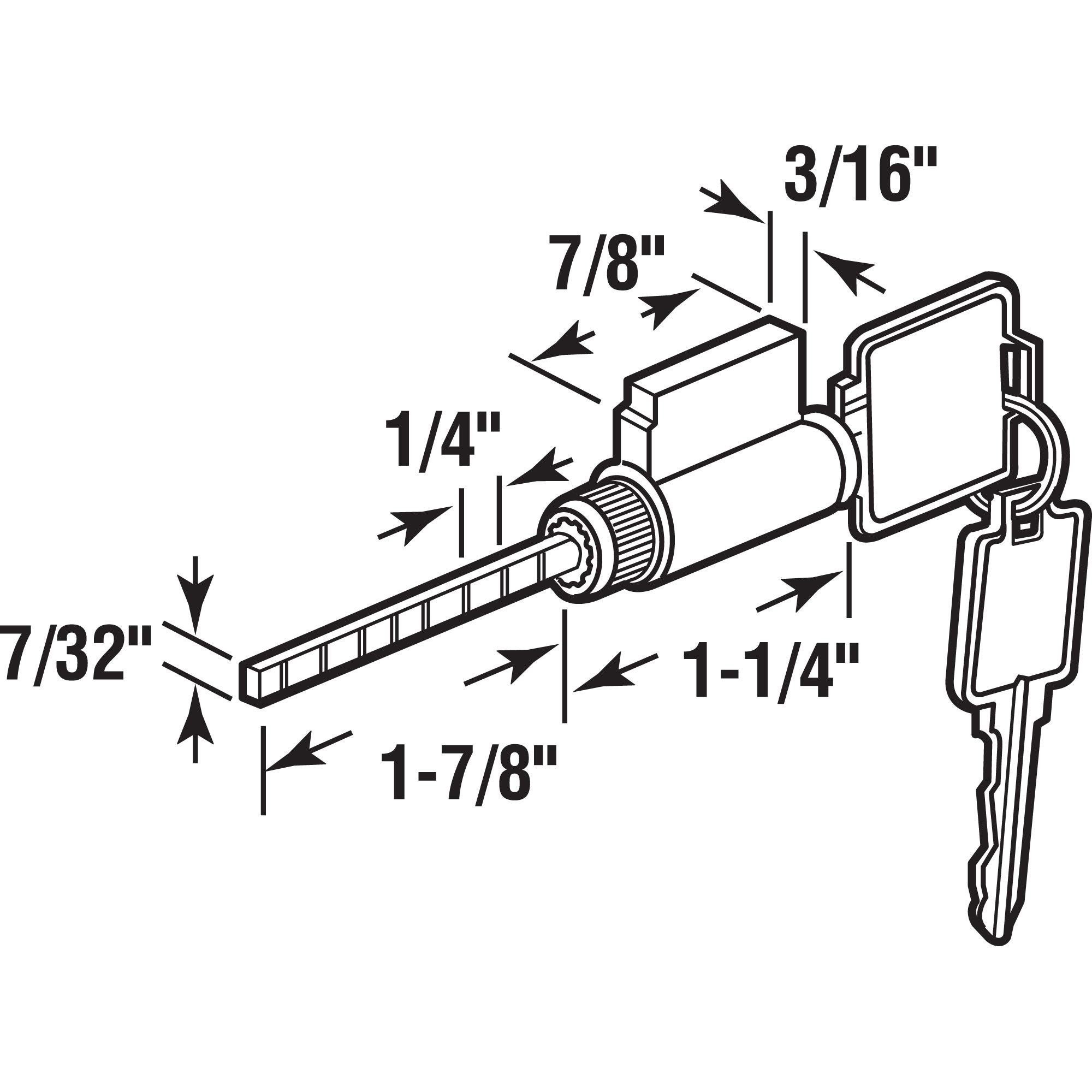 Slide-A-Shelf 1505 Sliding-Patio-Door-Cylinder-Locks - View #2