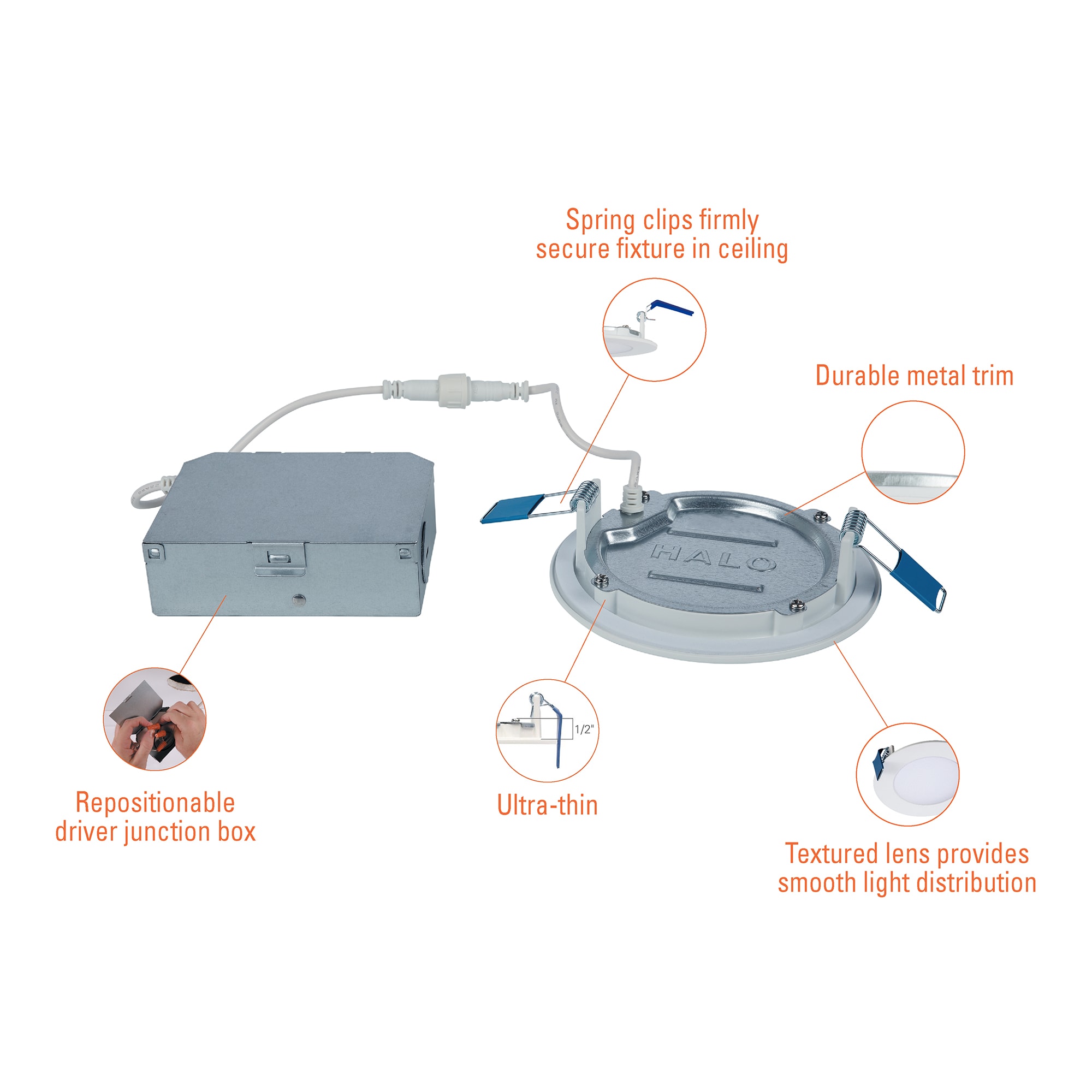 Bright White Aluminum LED Recessed Lighting 24-Pack