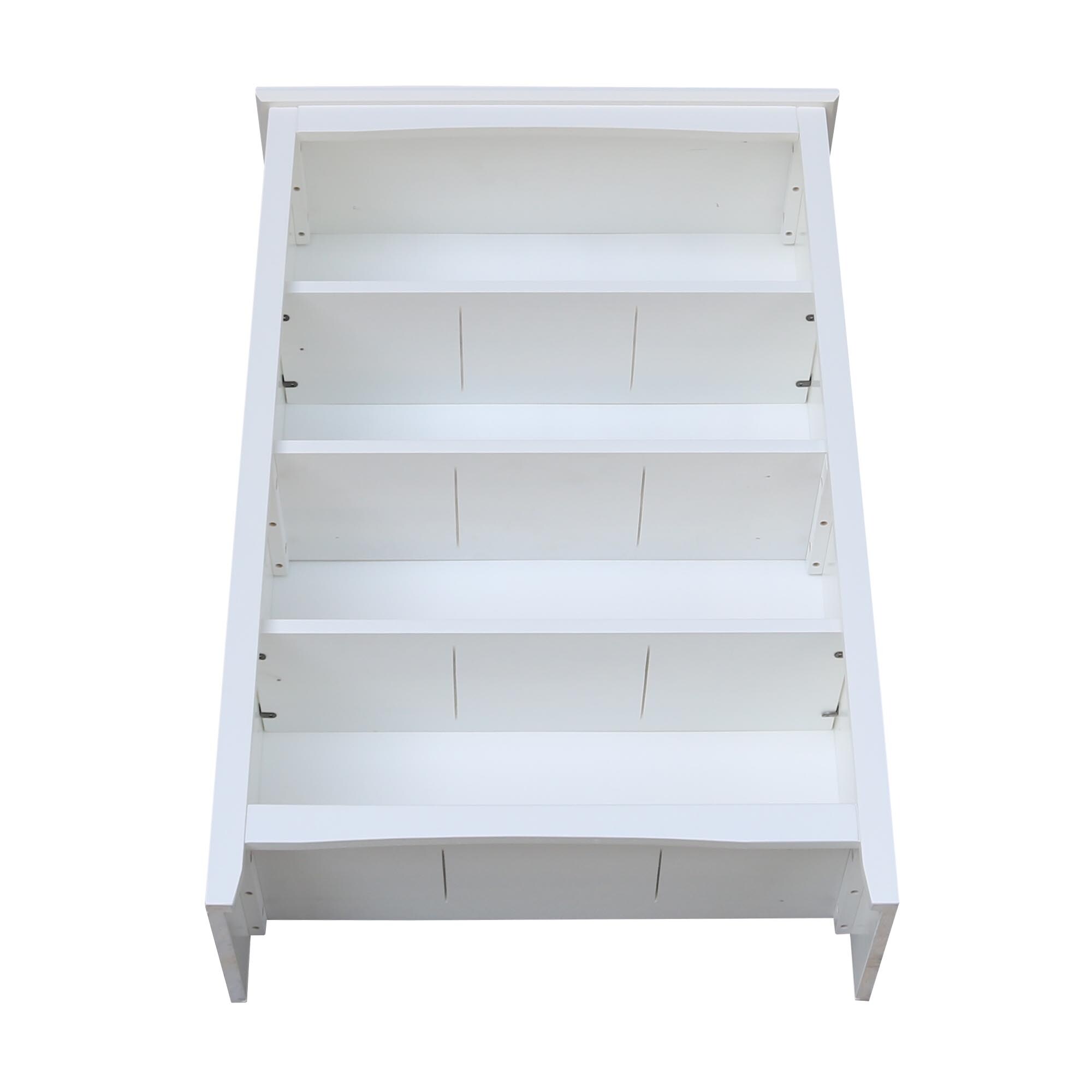 International Concepts White Wood 4-Shelf Bookcase (32-in W x 48