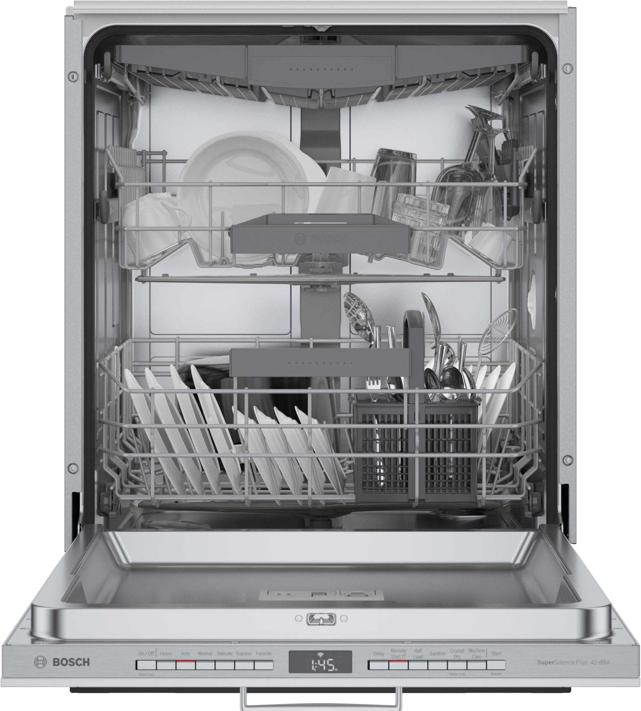 Bosch 800 Series 24-in Top Control Smart Built-In Dishwasher With Third ...