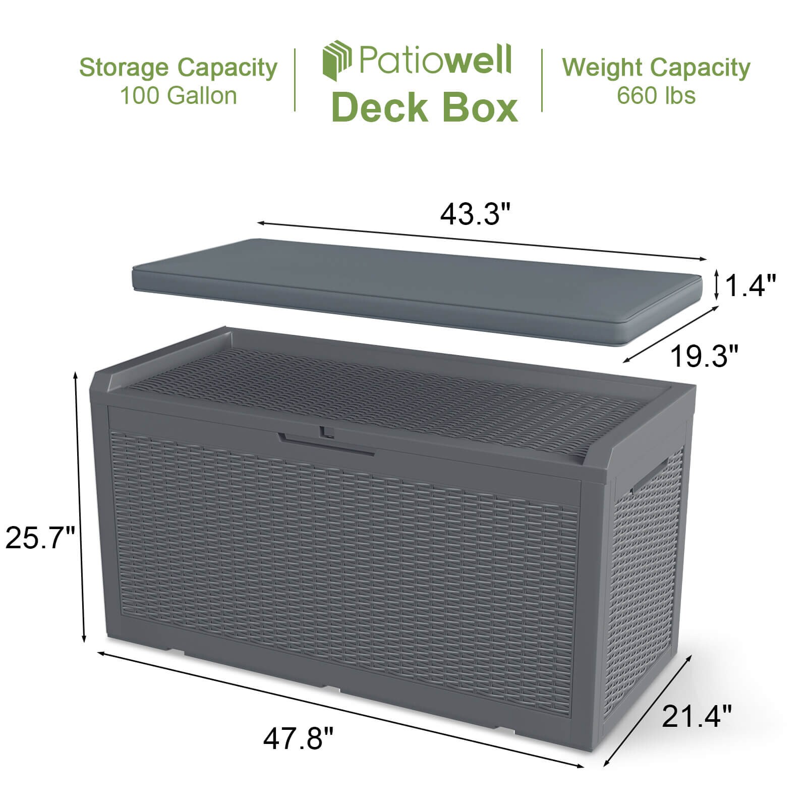 Patiowell WES-PSB22-0052-D4 Deck-Boxes - View #8