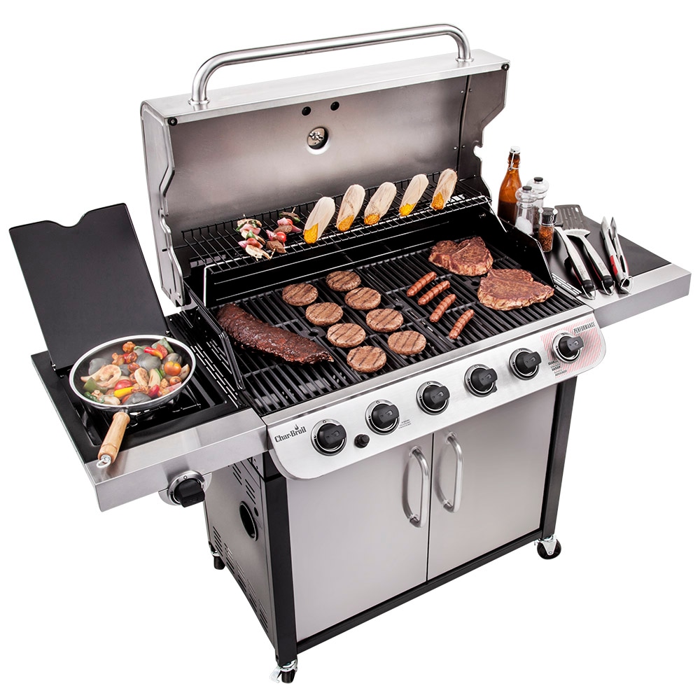 Char Broil Performance Silver 6 Burner Liquid Propane Gas Grill