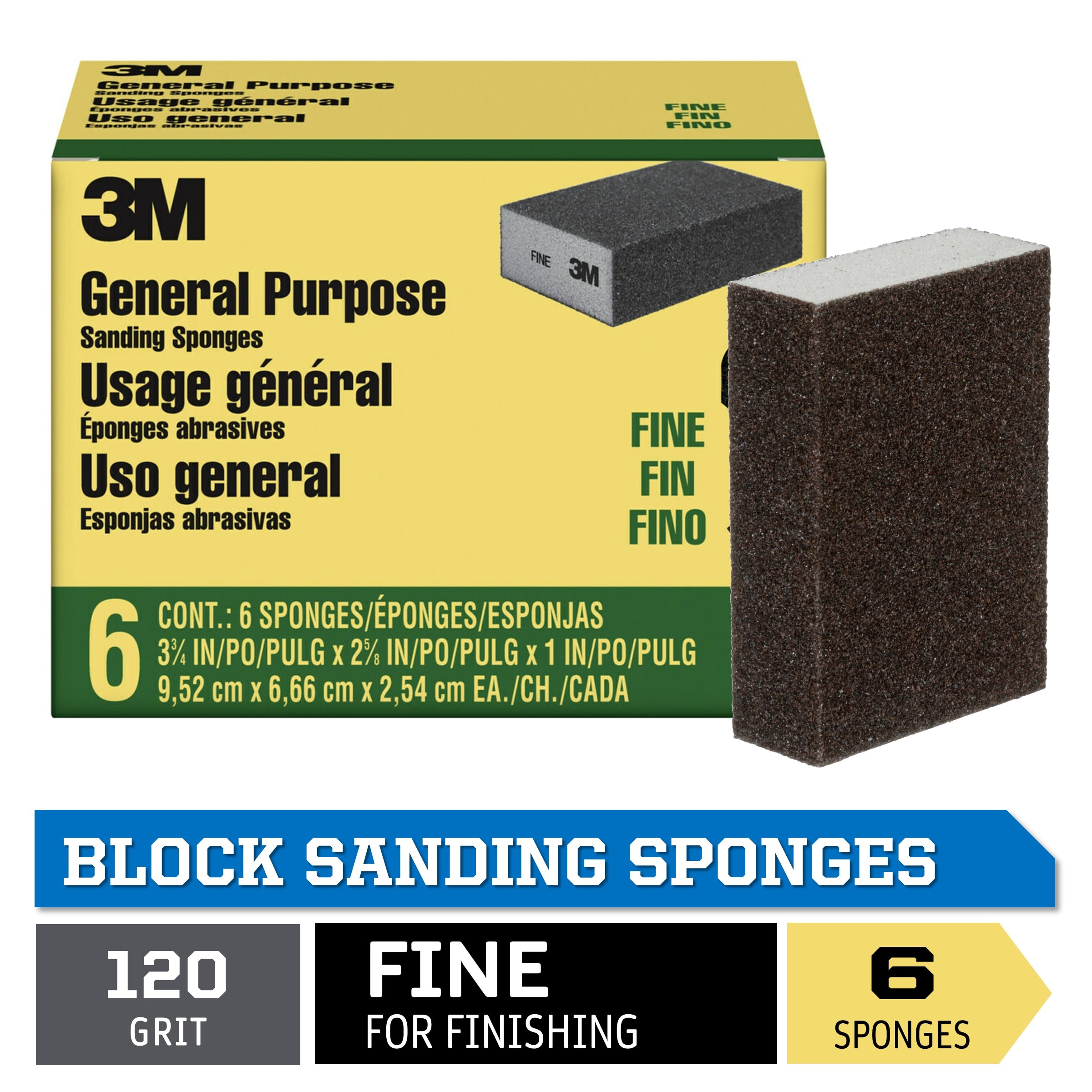 3M SandBlaster Pro 80-Grit Sanding Sponge 2.5-in x 4.5-in in the Sanding  Blocks & Sponges department at